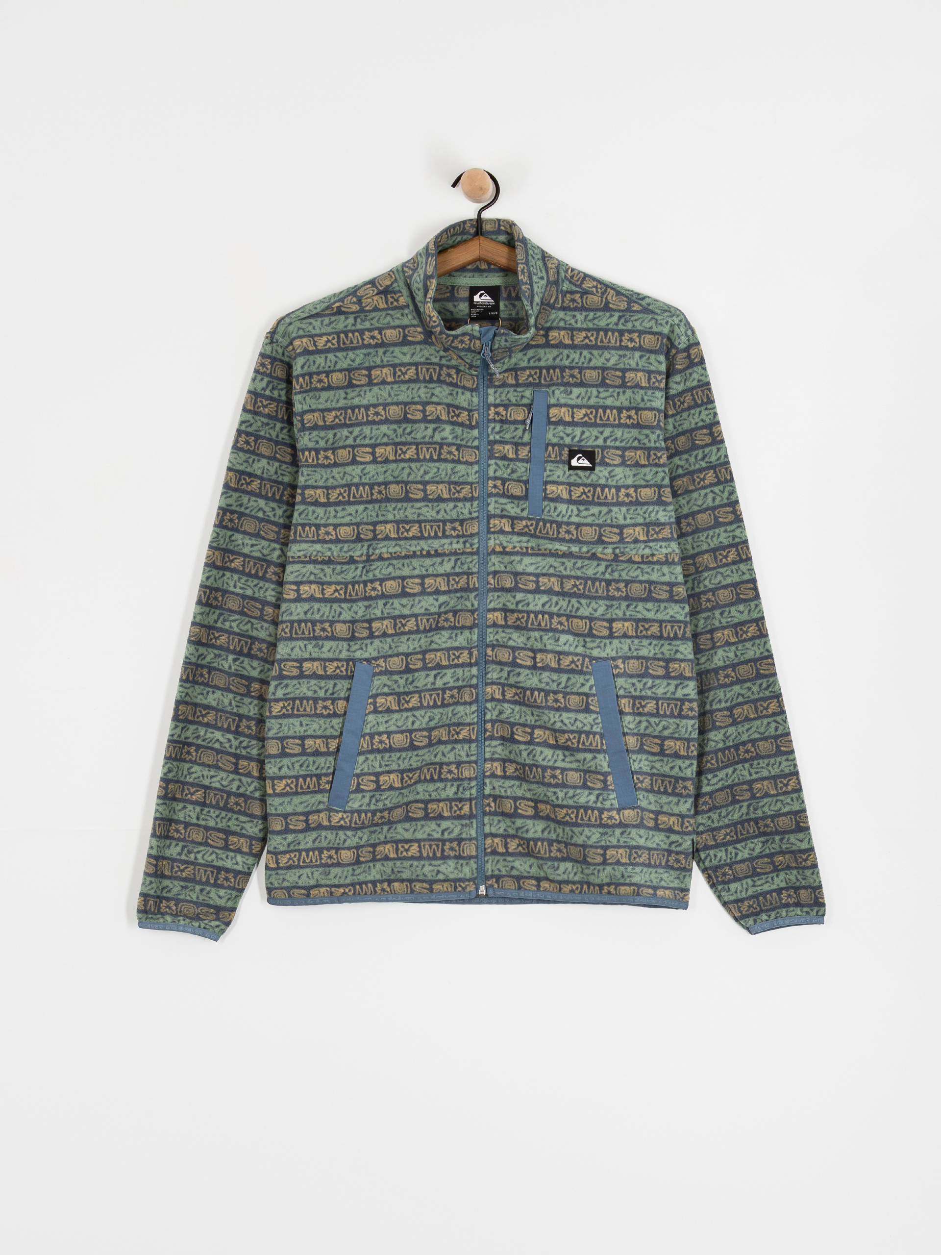 Чоловічий Флісовий светр Quiksilver No Destination FZ (granite terra stripe)