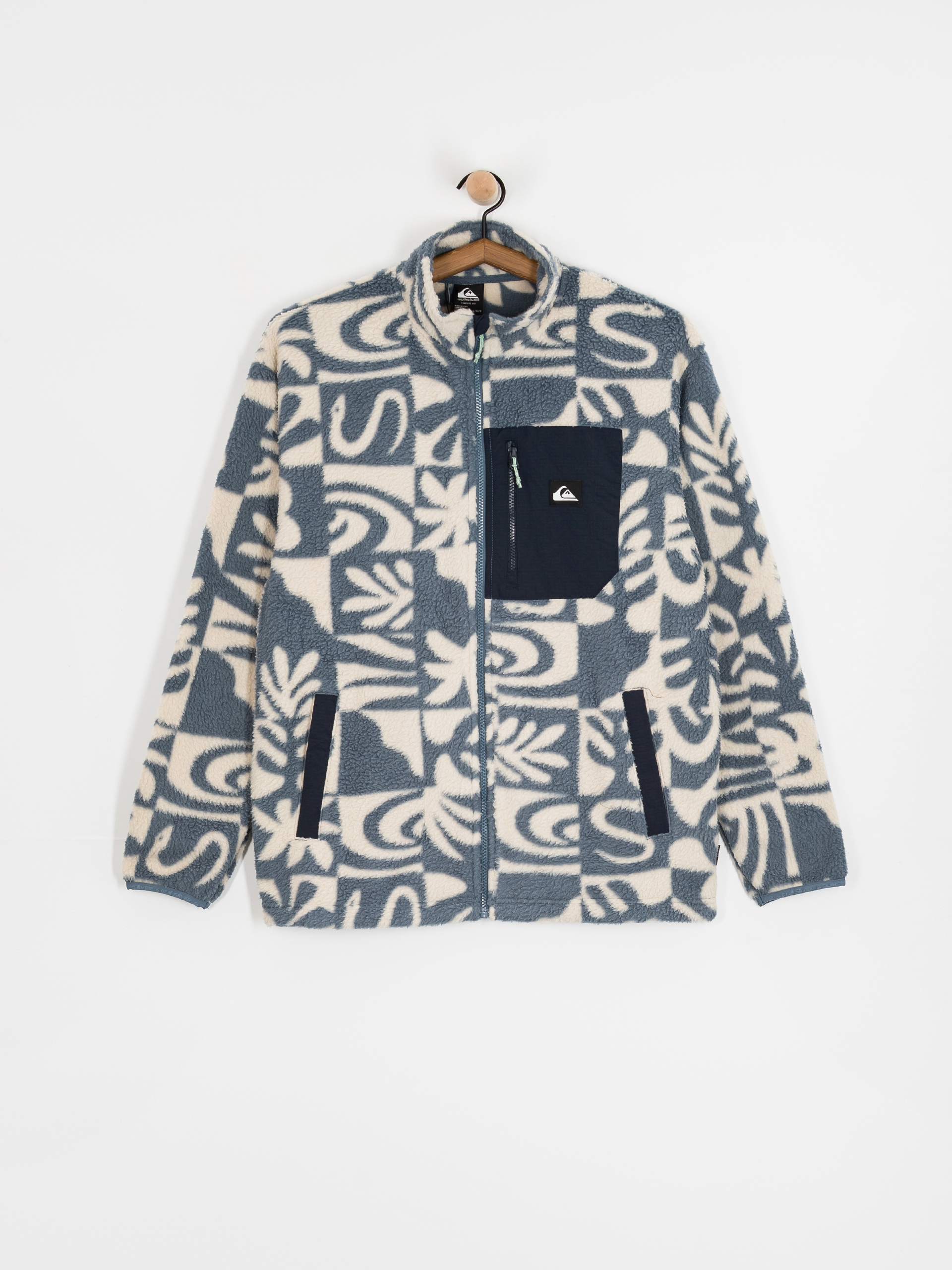 Чоловічий Флісовий светр Quiksilver Clean Coast FZ (china blue desert checker)