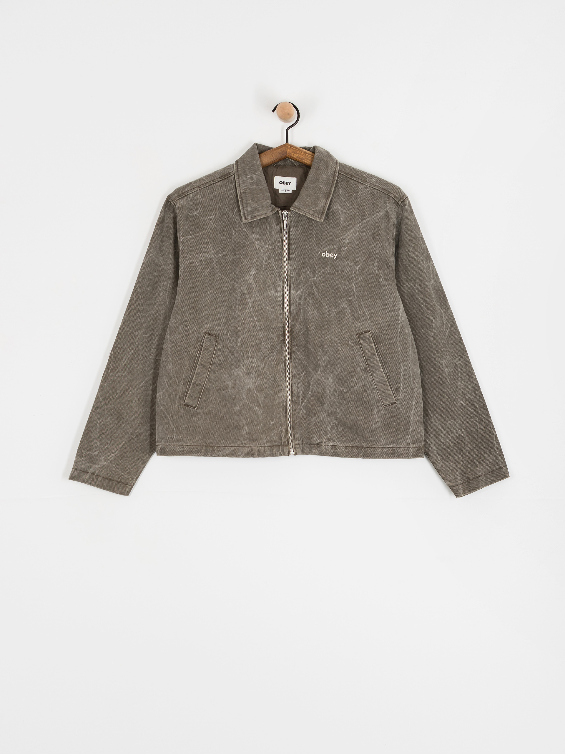 Куртка OBEY Donovan Zip Wmn (major brown wrinkle wash)