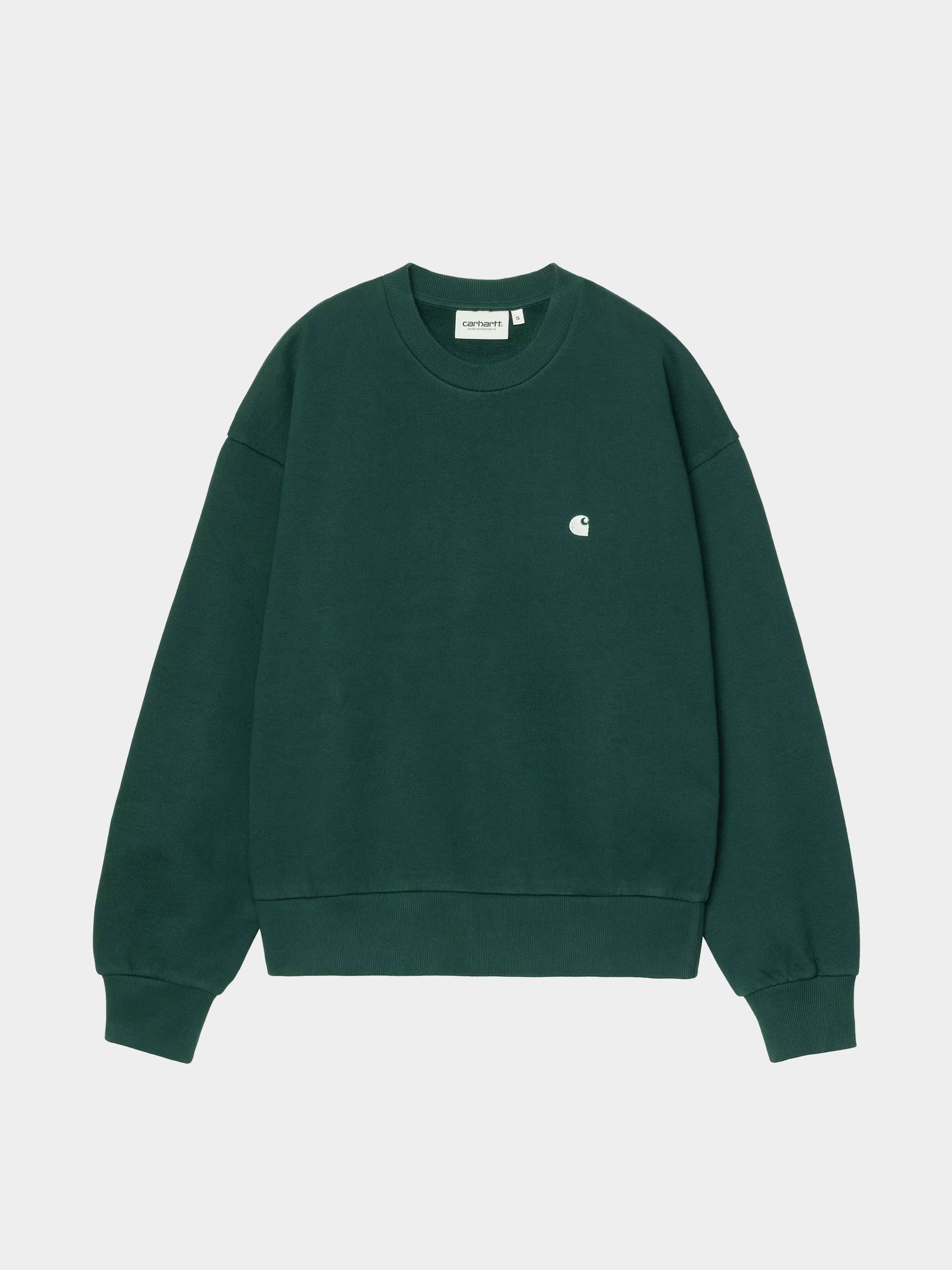 Світшот Carhartt WIP Casey Wmn (dark fir/silver)