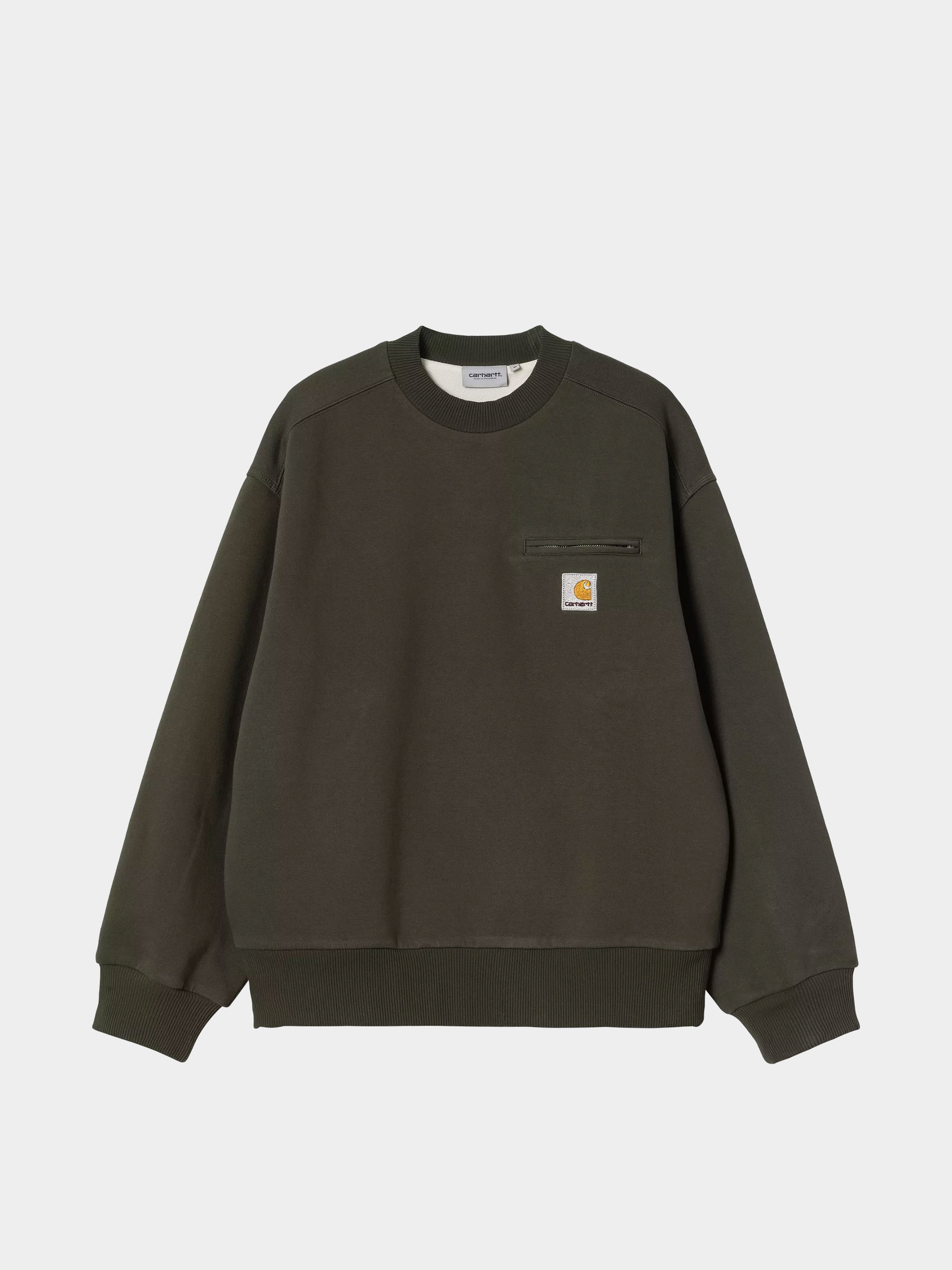Світшот Carhartt WIP Detroit (olive/stone washed)