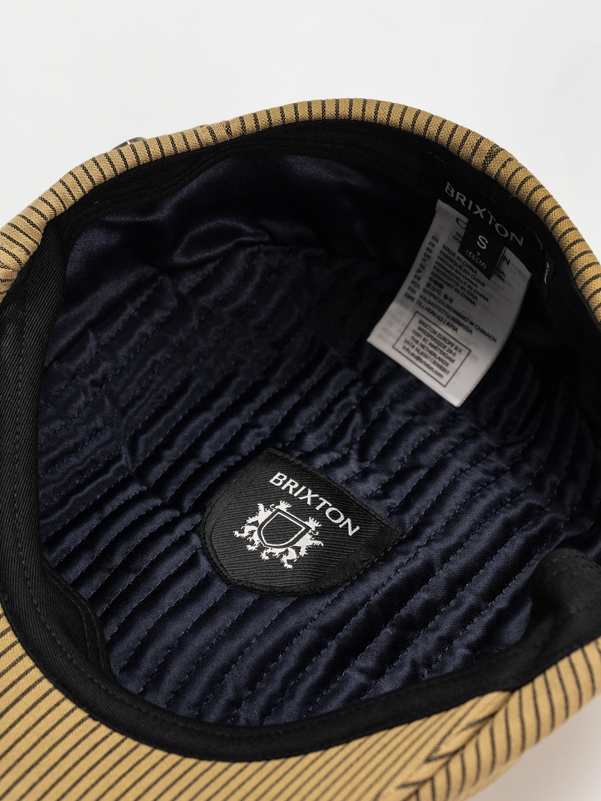 Кашкет Brixton Brood Snap Cap (dark tan/black hickory stripe)