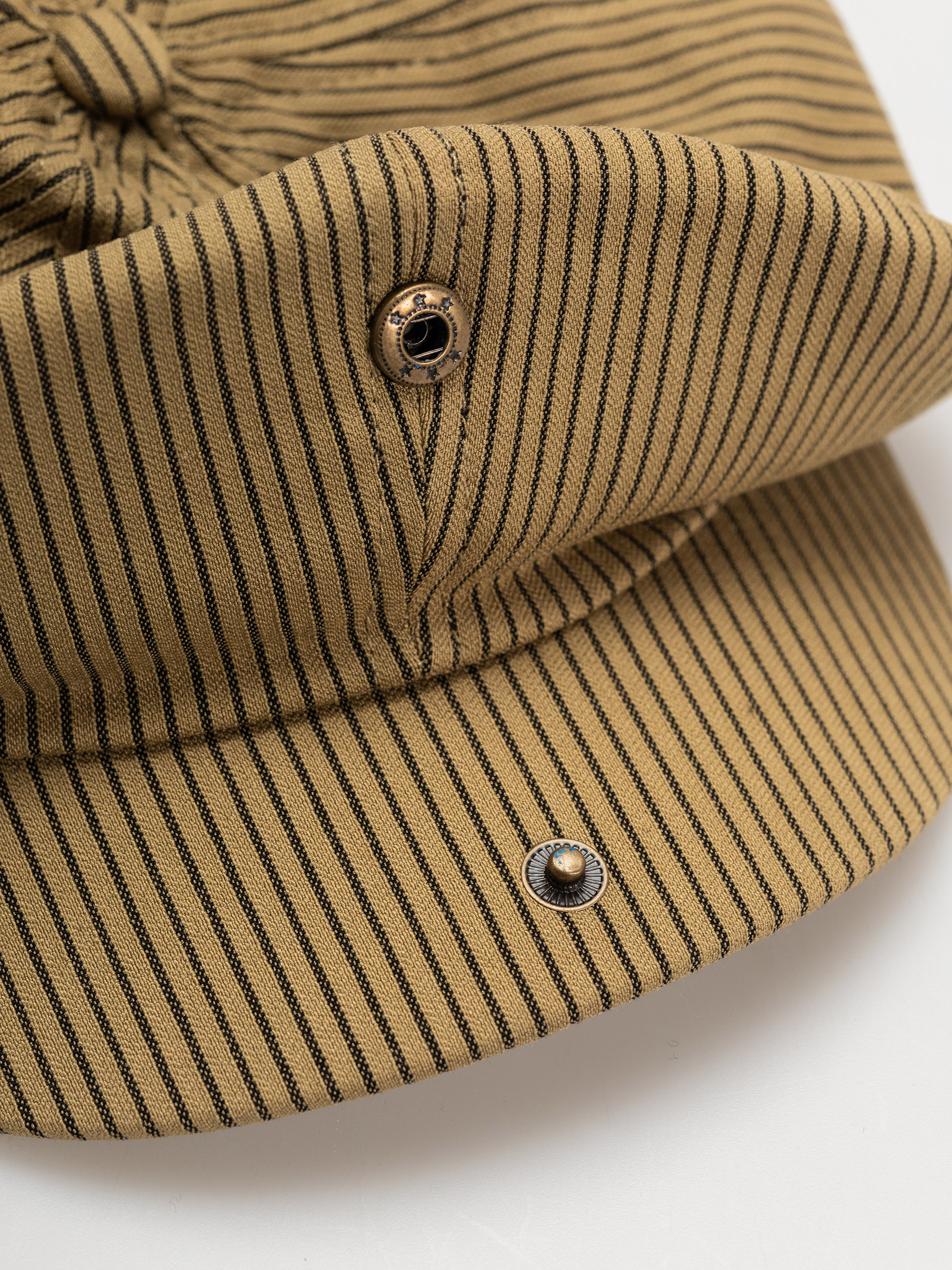 Кашкет Brixton Brood Snap Cap (dark tan/black hickory stripe)