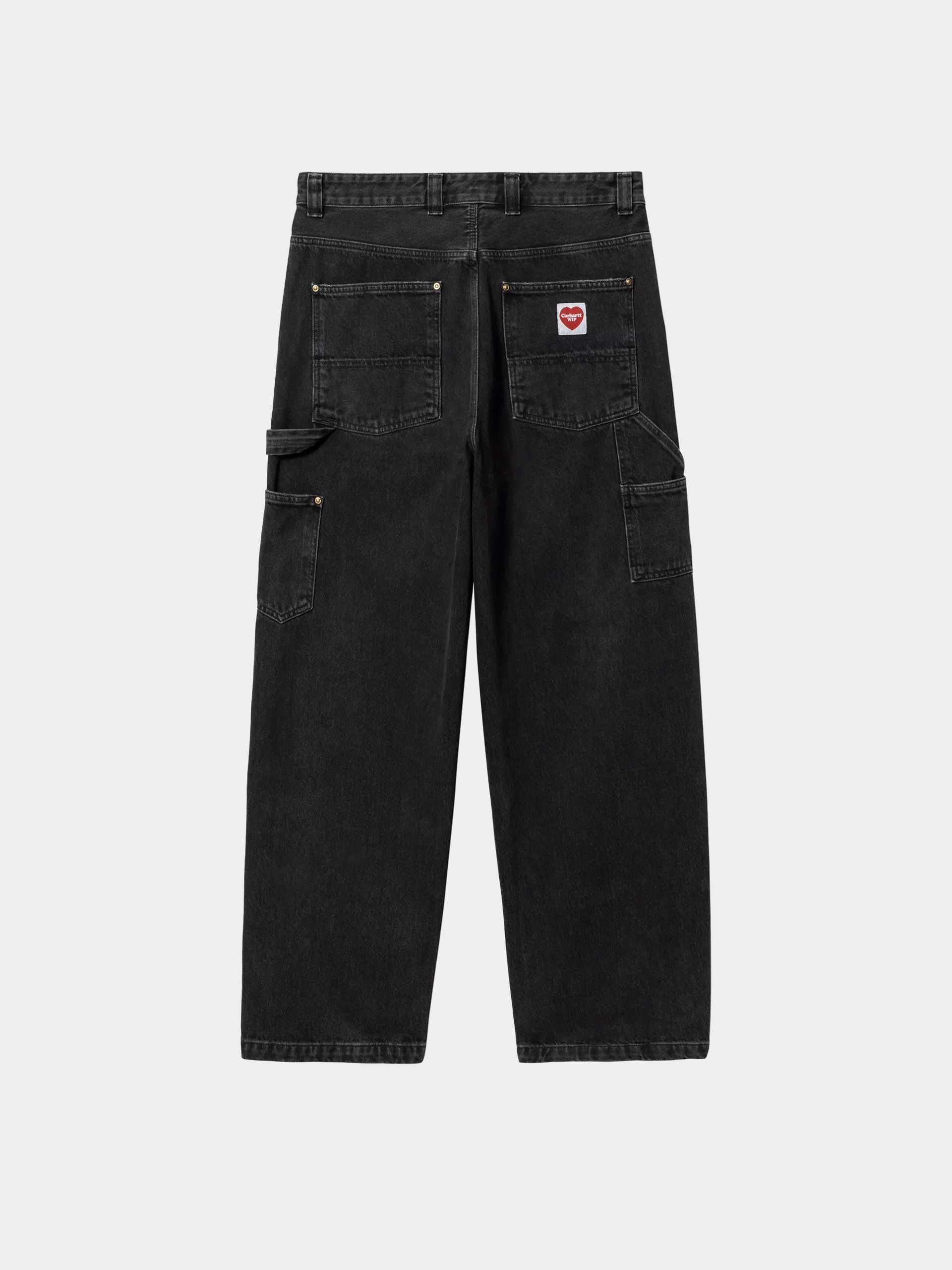 Штани Carhartt WIP Nash Double Knee (black/stone washed)