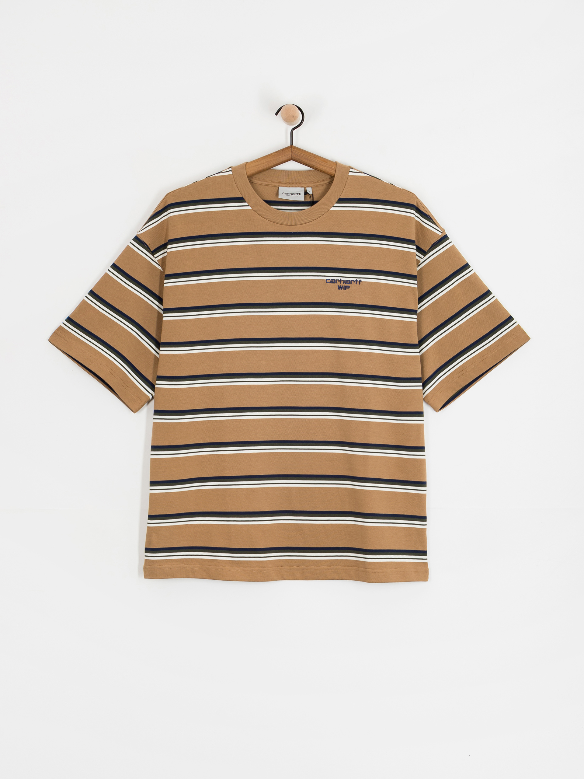 Футболка Carhartt WIP Holm (holm stripe/peanut)
