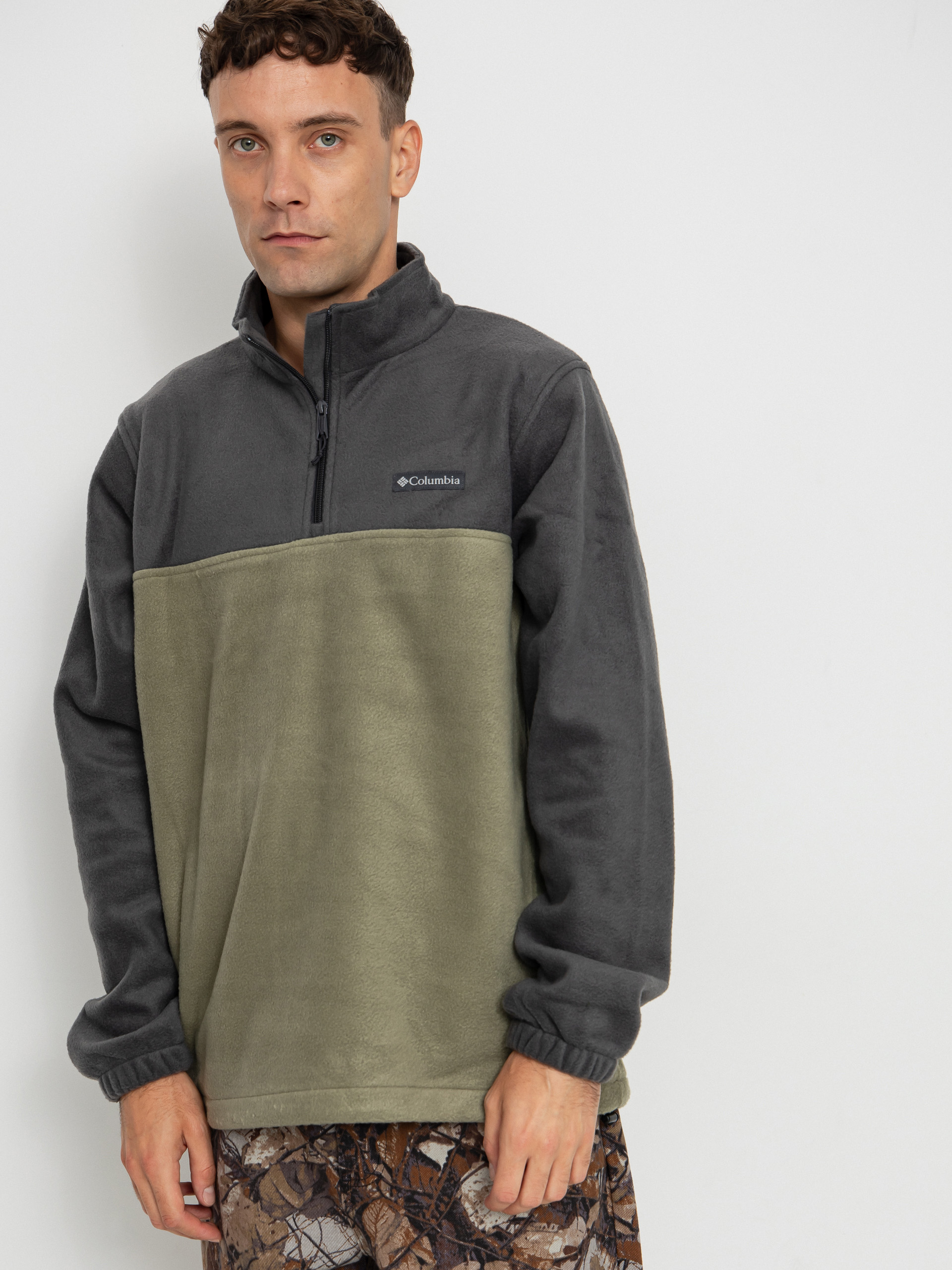 Флісовий светр Columbia Steens Mountain Half Zip (shark/stone green)