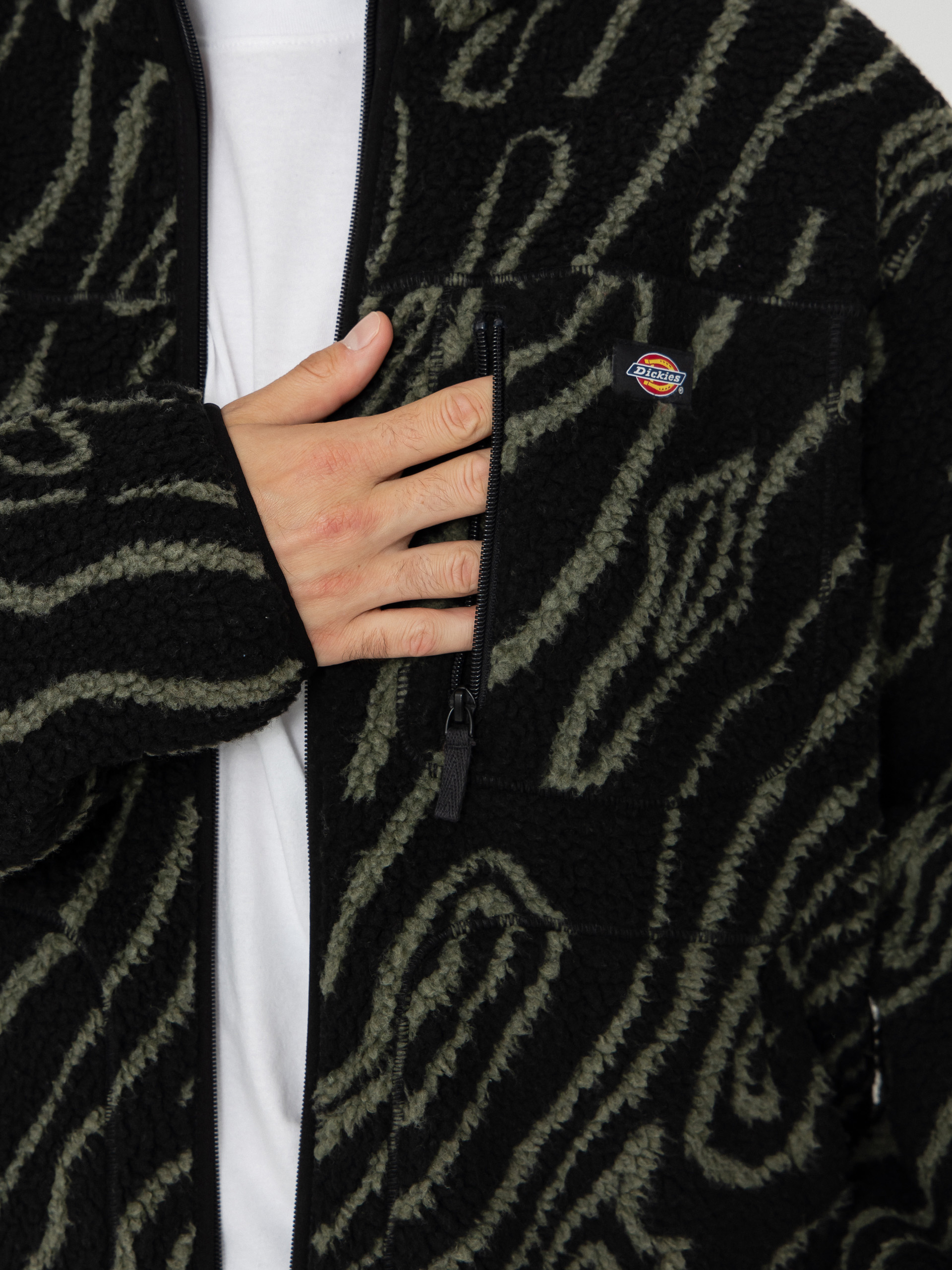 Чоловічий Флісовий светр Dickies Mount Hope Printed (black)