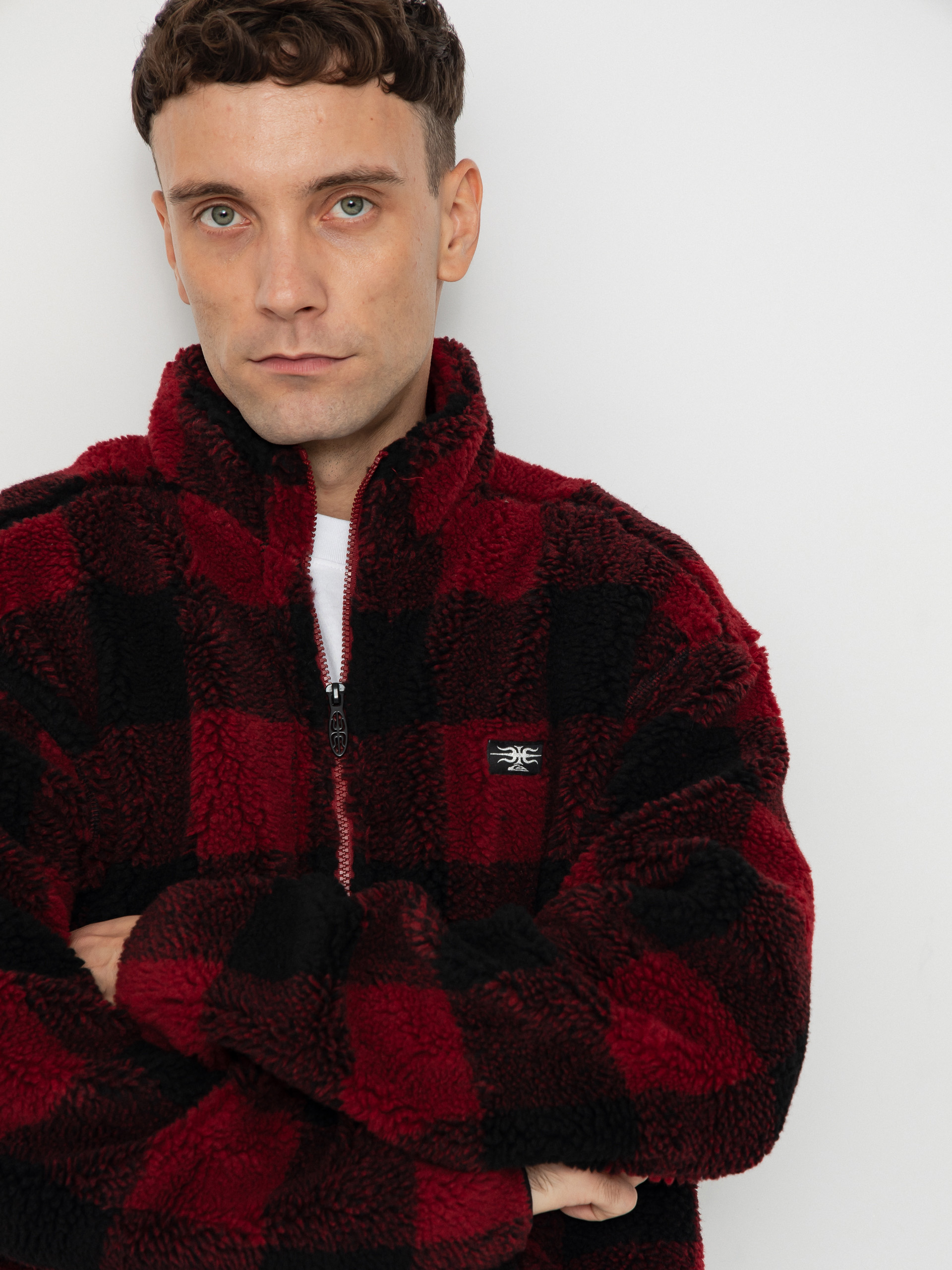 Чоловічий Флісовий светр Quiksilver Mercury Woodlands Sherpa (woodlands biking red)