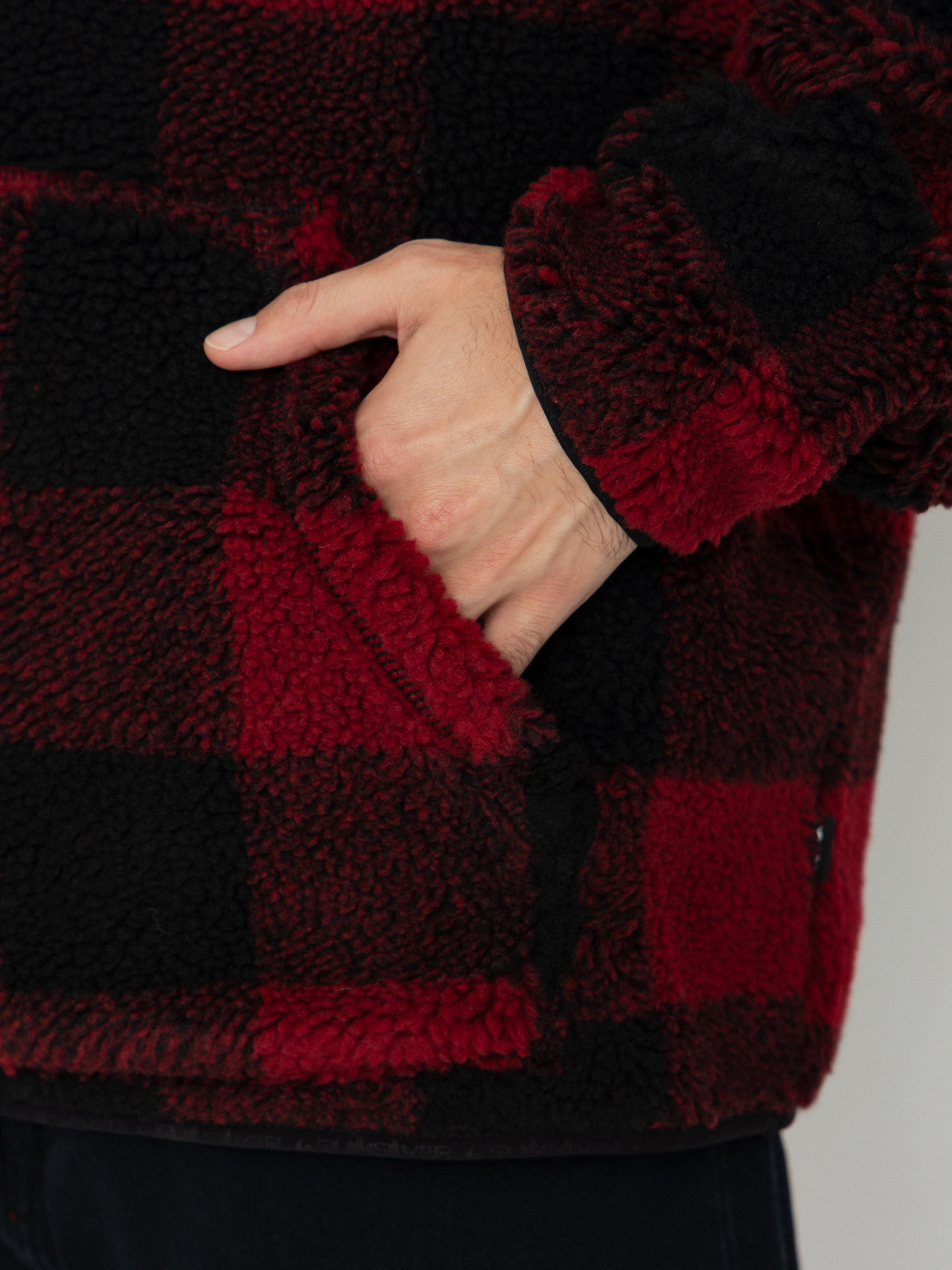 Чоловічий Флісовий светр Quiksilver Mercury Woodlands Sherpa (woodlands biking red)