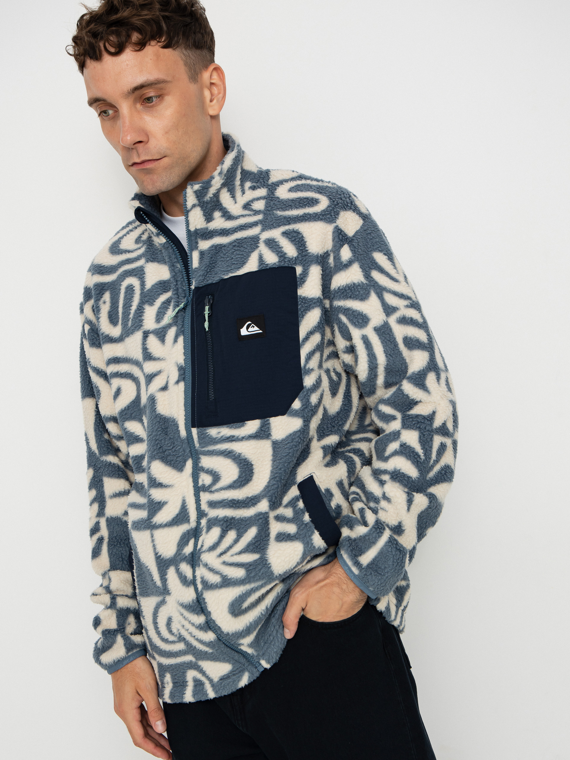 Флісовий светр Quiksilver Clean Coast FZ (china blue desert checker)