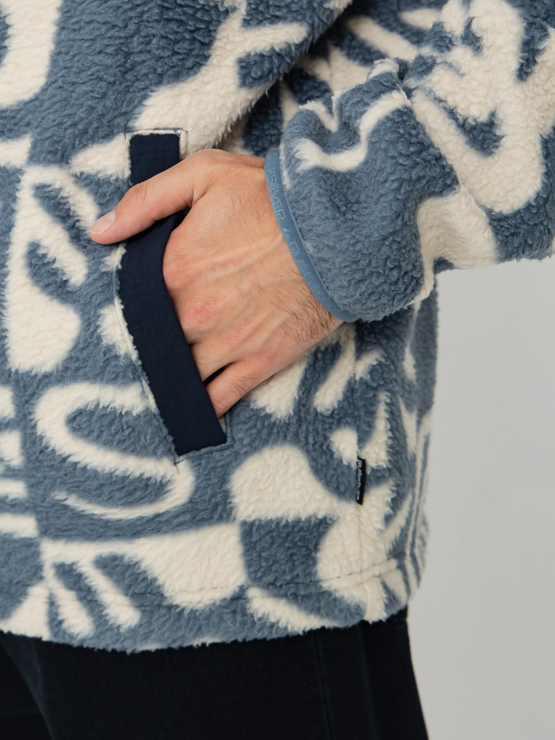 Чоловічий Флісовий светр Quiksilver Clean Coast FZ (china blue desert checker)