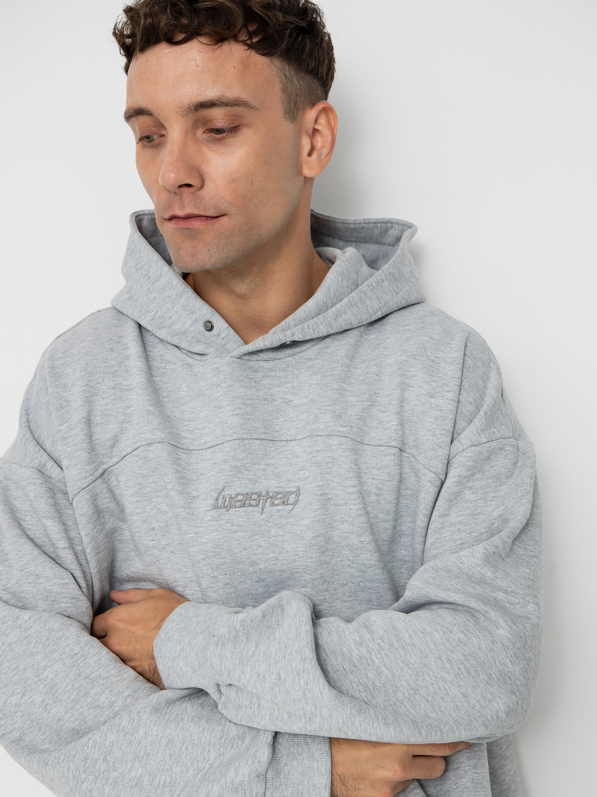 Худі Wasted Paris Switchblade Boxy HD (ash grey)