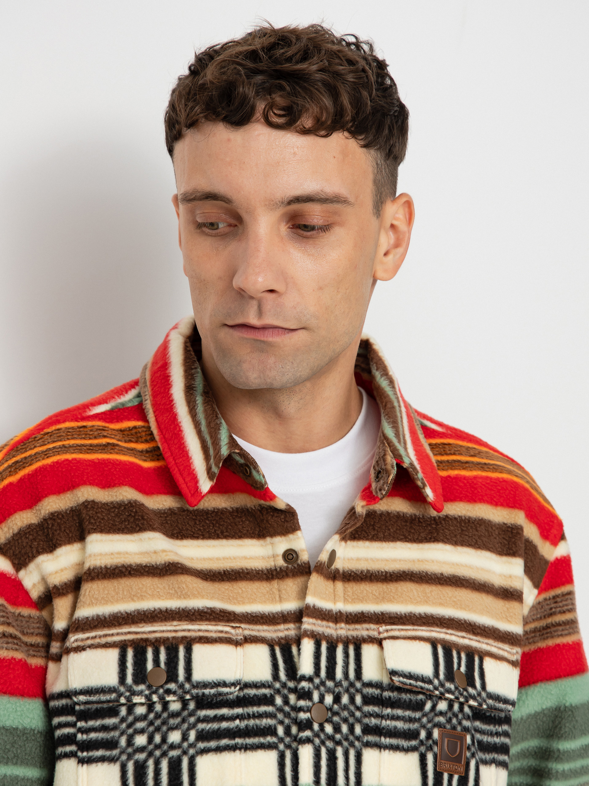 Сорочка Brixton Bowery Arctic Stretch Flee (multi blanket stripe)