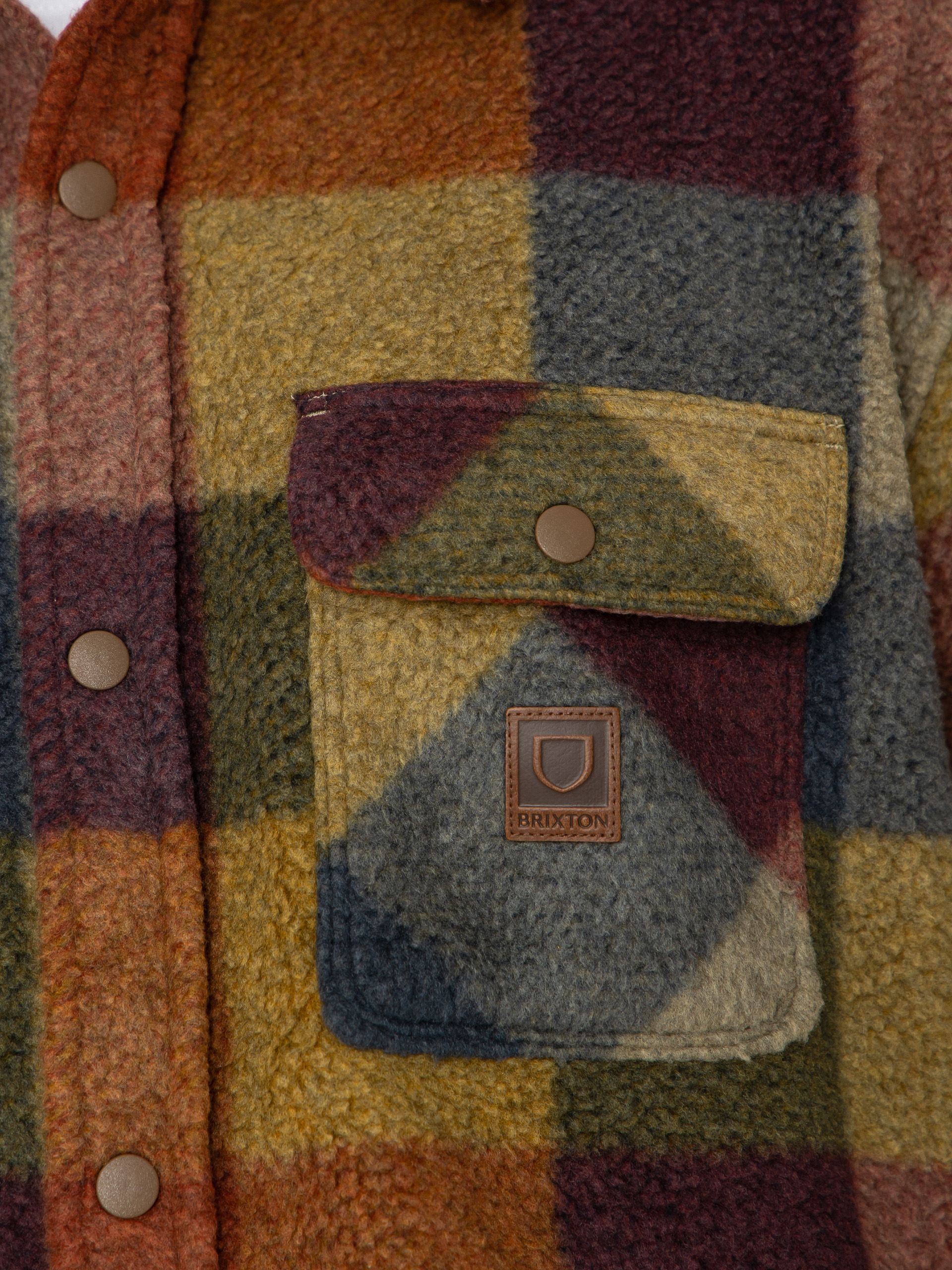 Сорочка Brixton Bowery Arctic Stretch Flee (rust/cooper plaid)