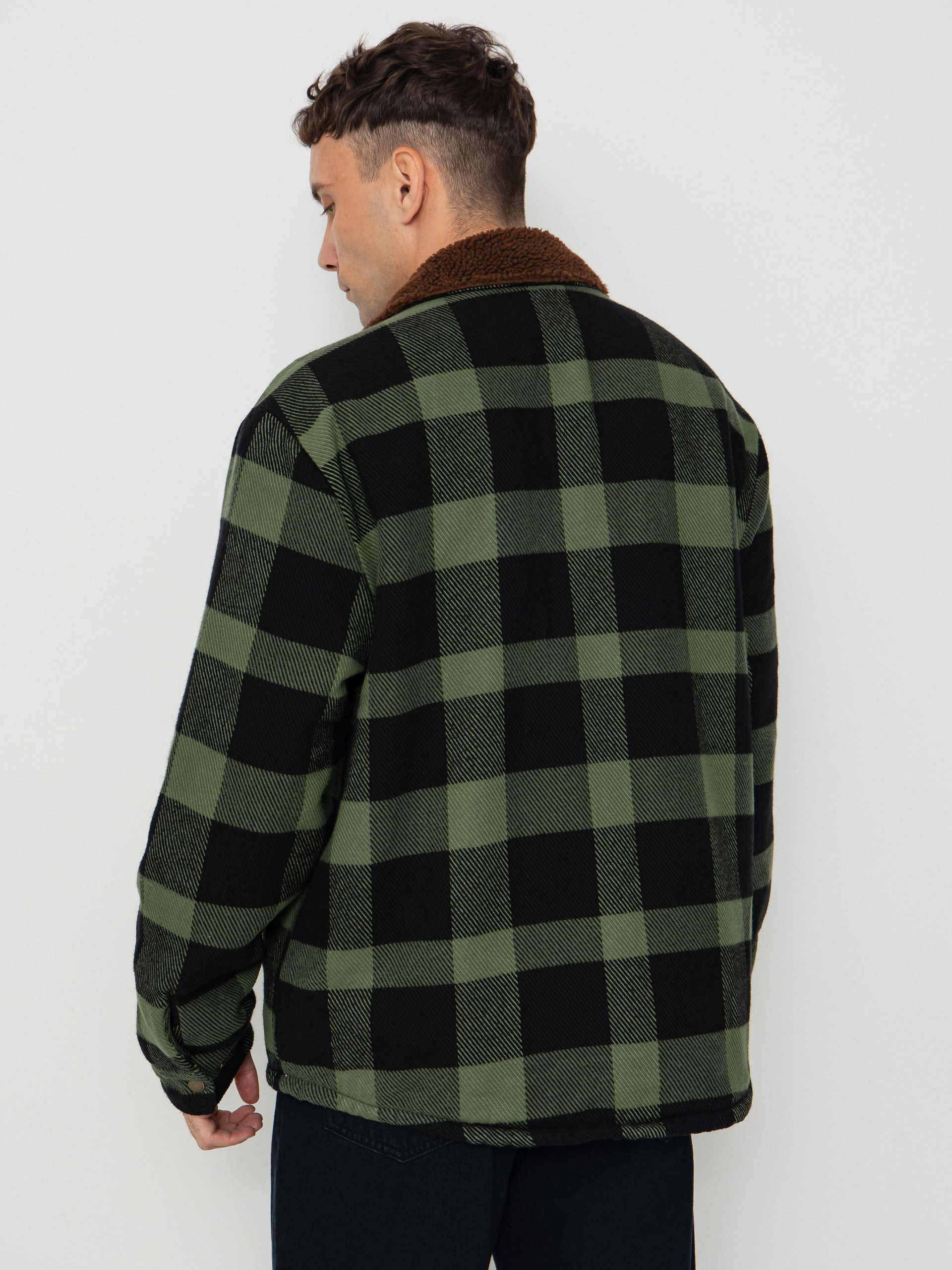 Куртка Brixton Durham Lined (black/wild green flannel)