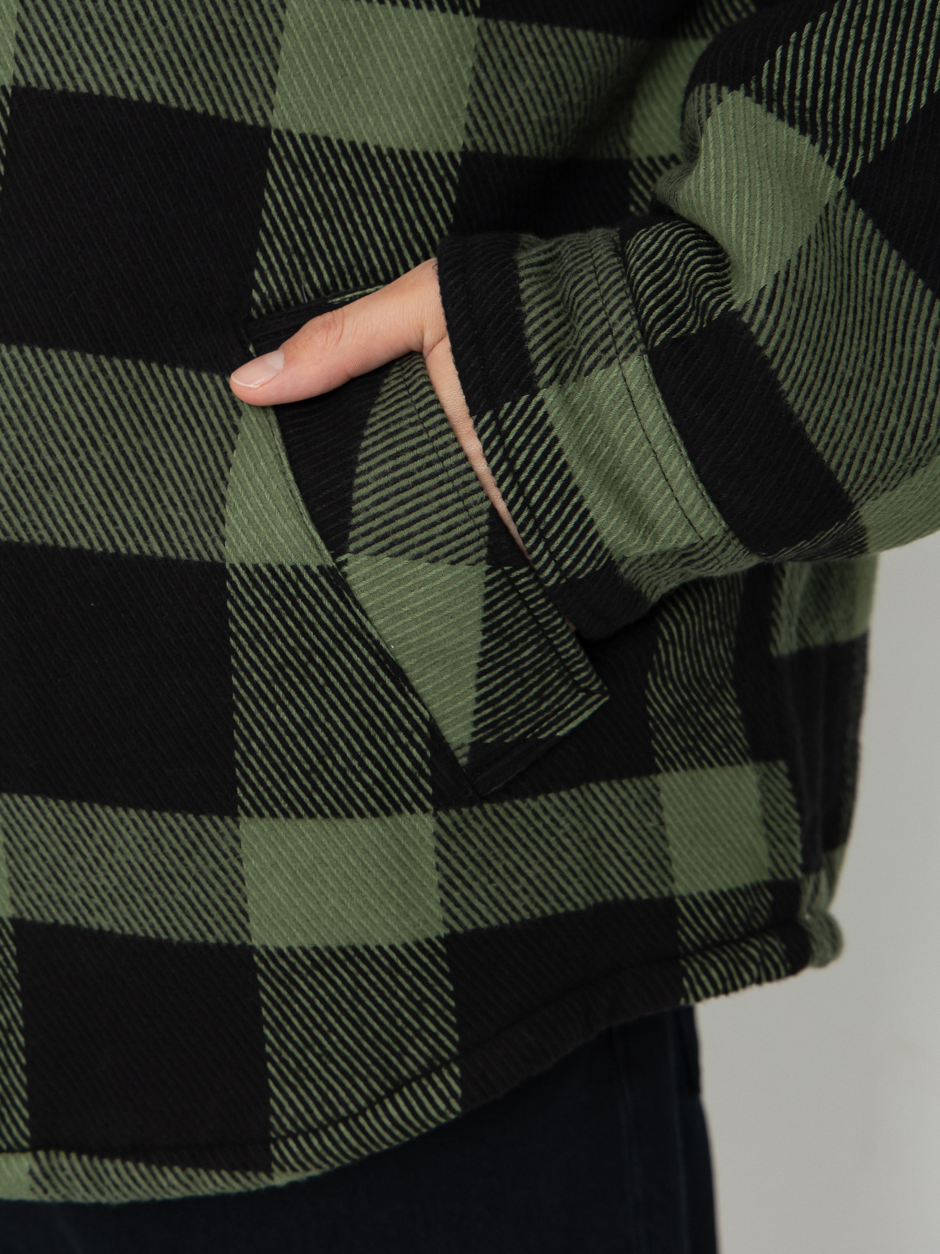 Куртка Brixton Durham Lined (black/wild green flannel)