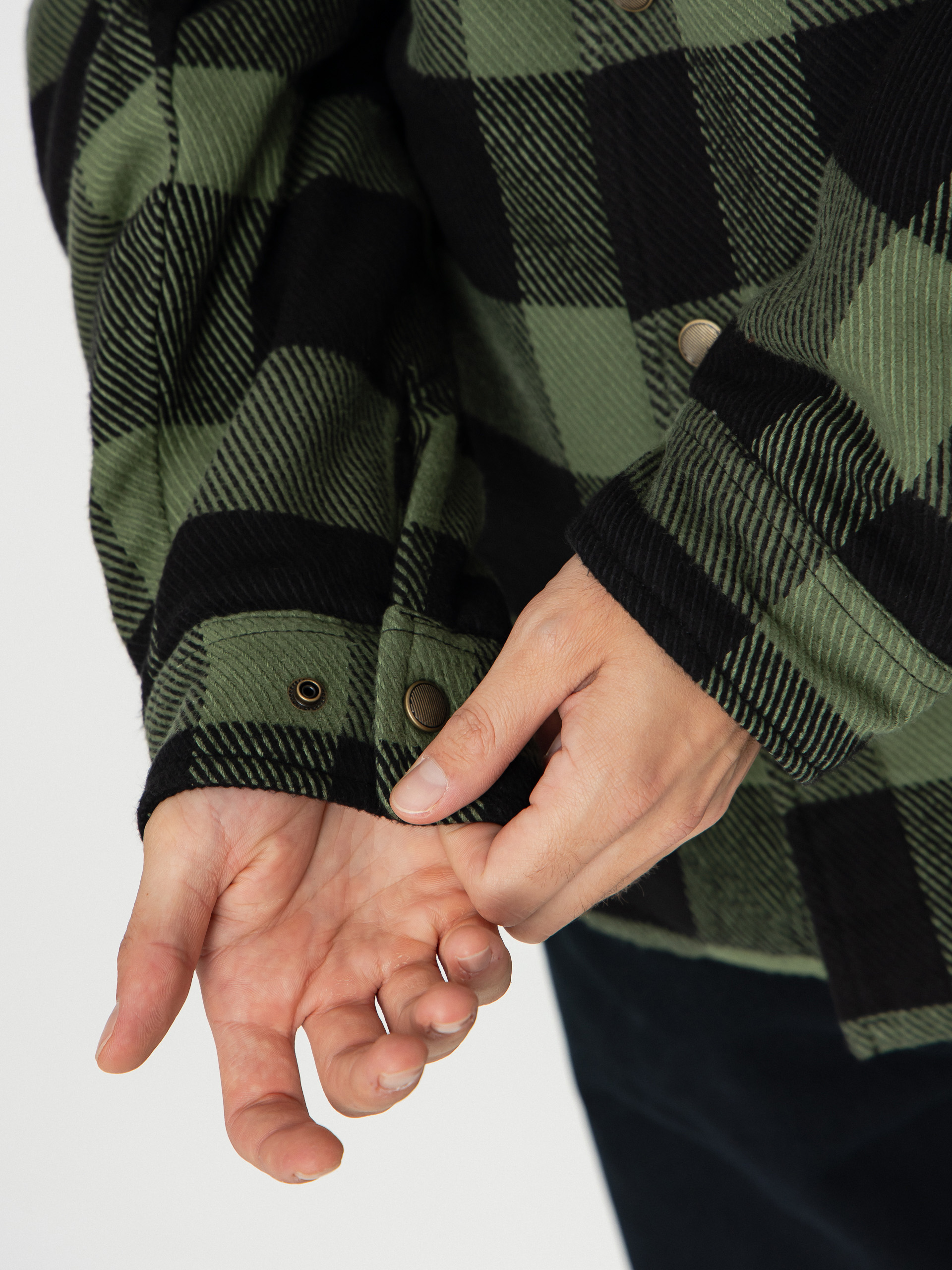 Куртка Brixton Durham Lined (black/wild green flannel)
