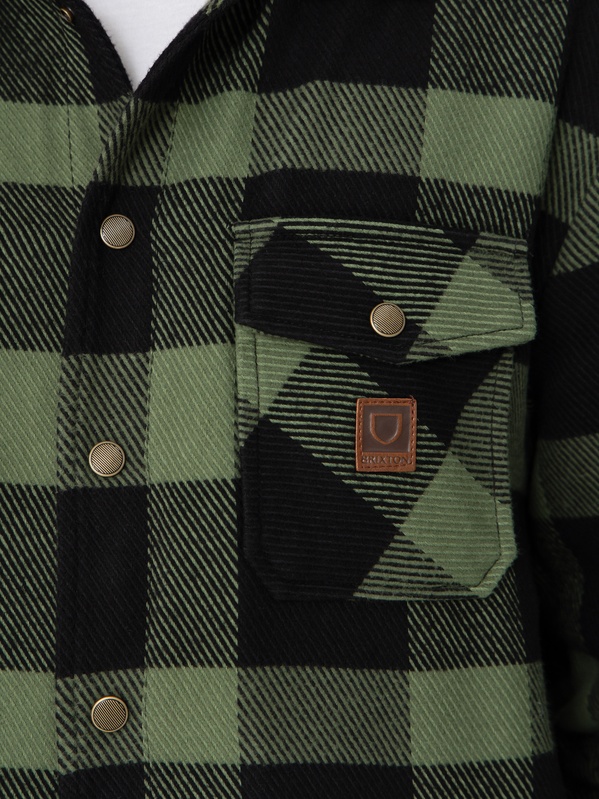 Куртка Brixton Durham Lined (black/wild green flannel)