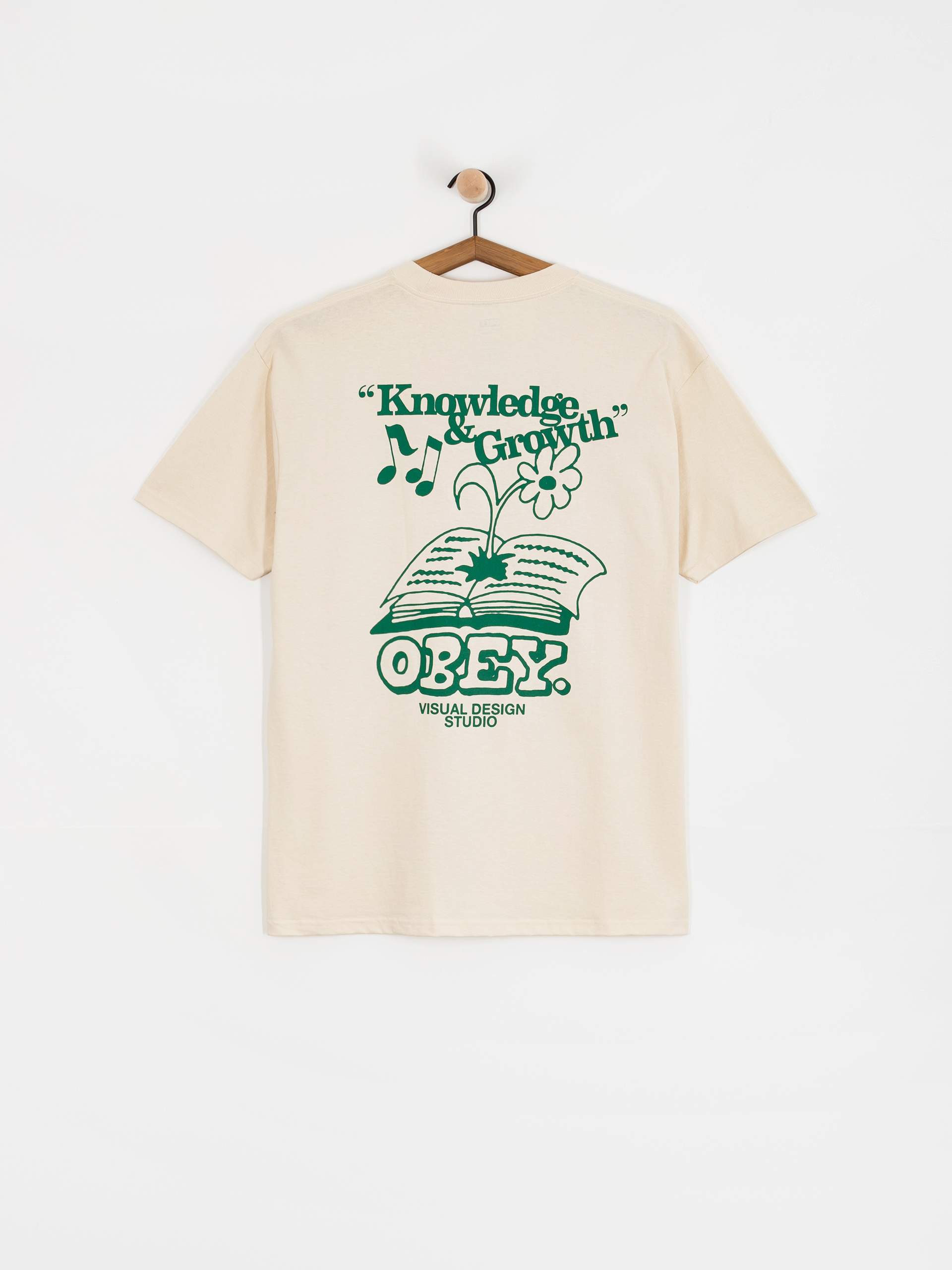 Футболка OBEY Obey Knowledge & Growth (cream)