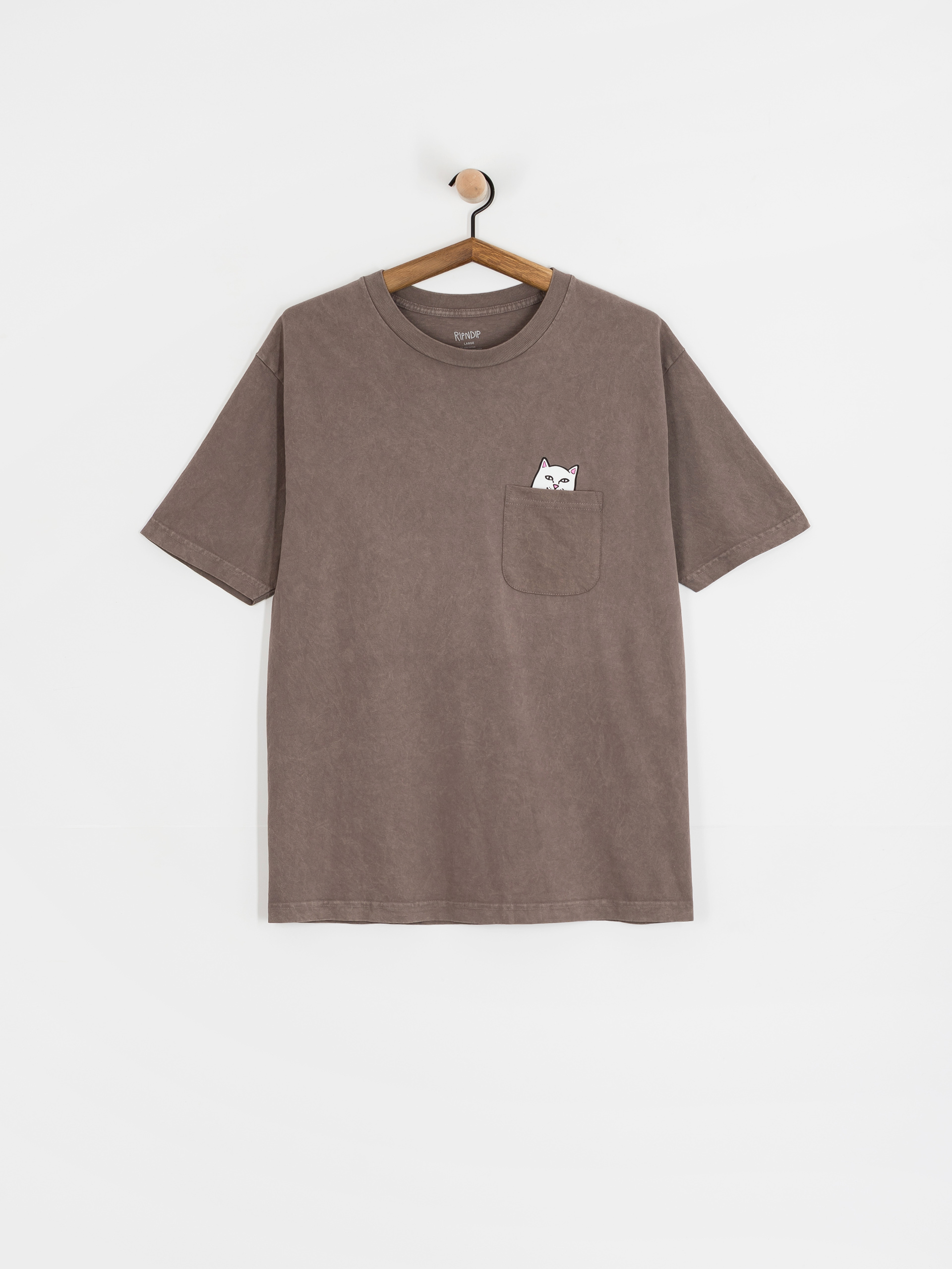 Футболка RipNDip Lord Nermal Pocket (tan mineral wash)