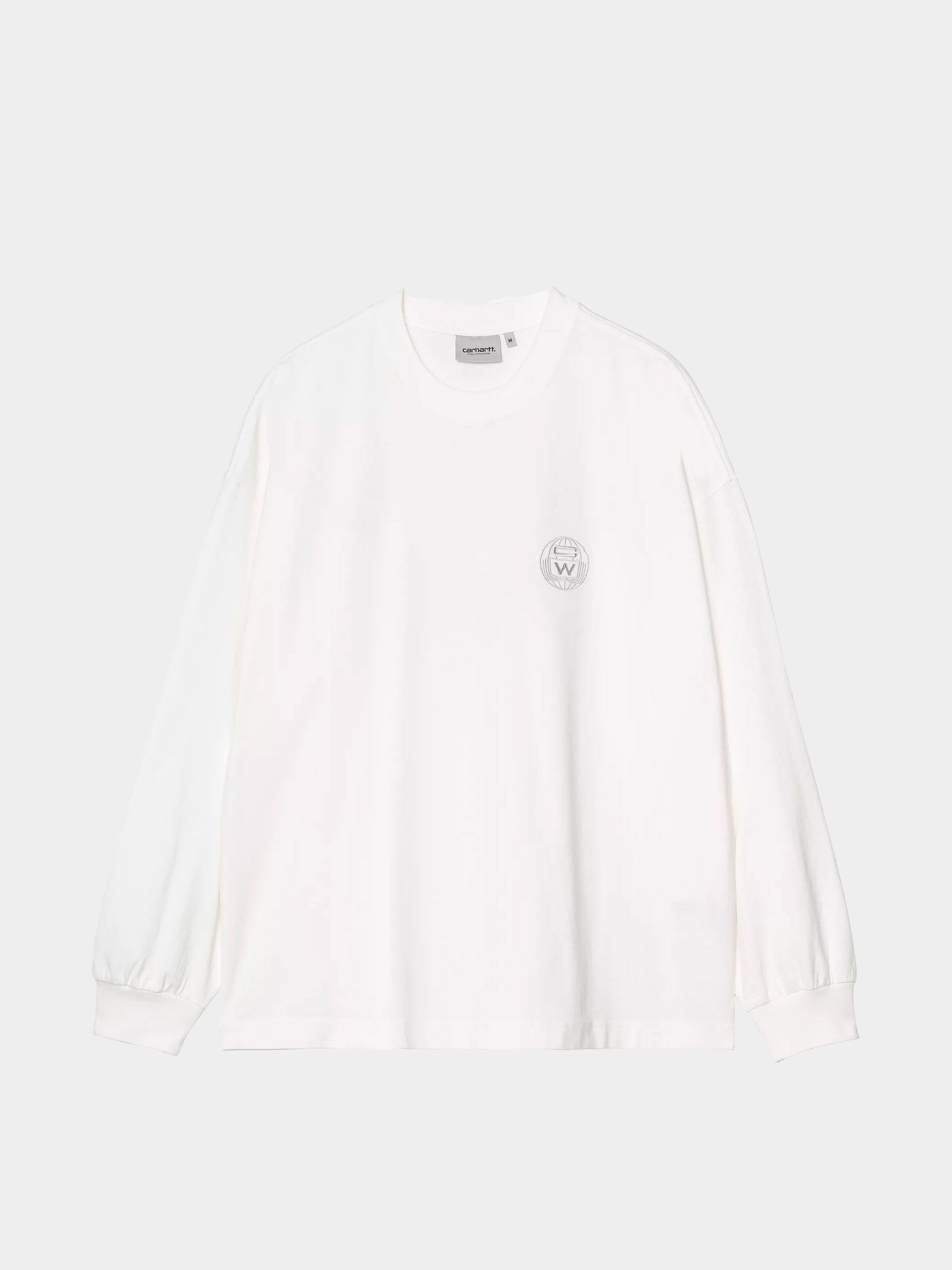Лонгслів Carhartt WIP World Class (white/heavy stone wash)