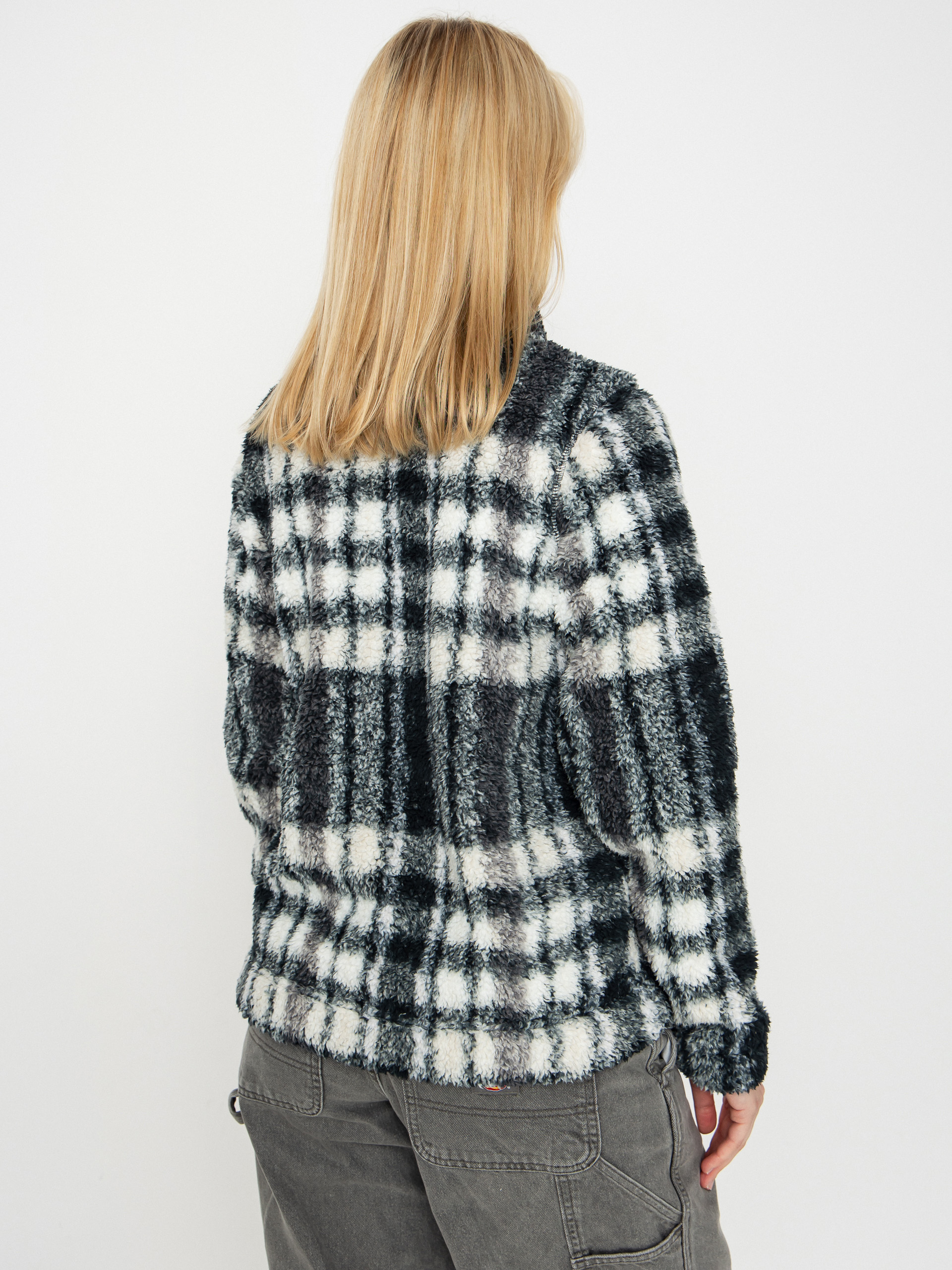 Жіночий Флісовий светр Columbia West Bend 1/4 Zip II (black herringplaid)