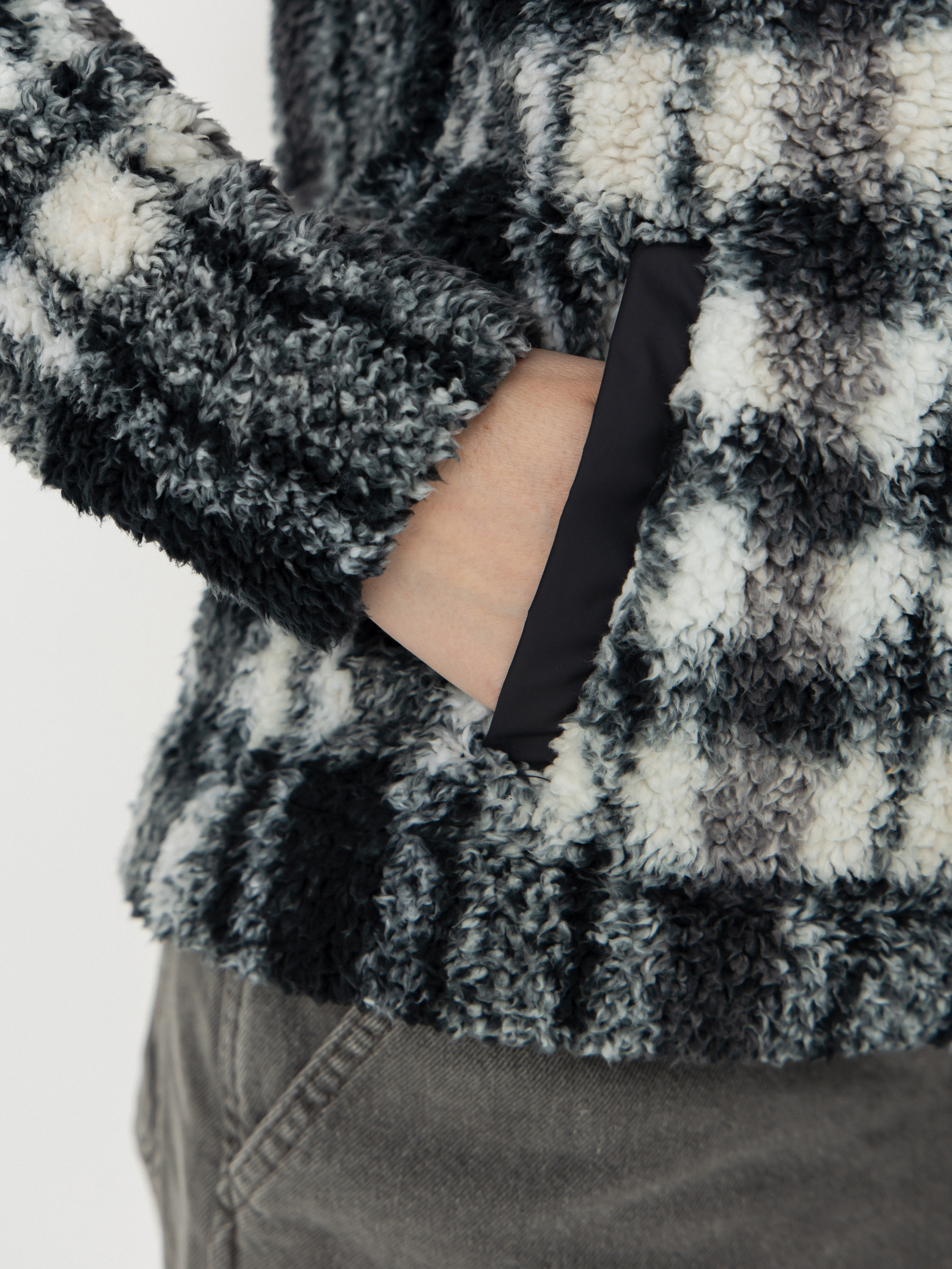 Жіночий Флісовий светр Columbia West Bend 1/4 Zip II (black herringplaid)