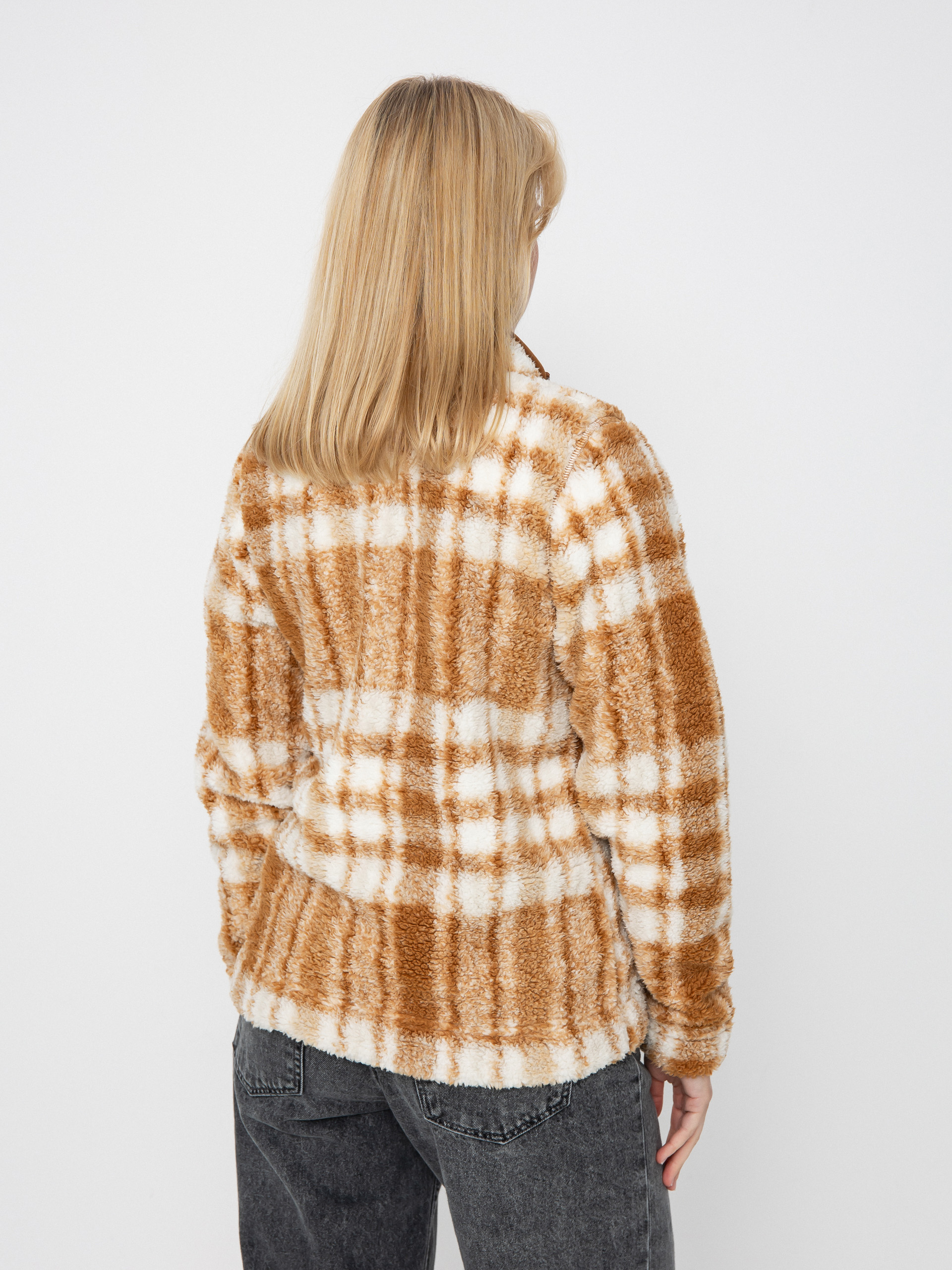 Флісовий светр Columbia West Bend 1/4 Zip II Wmn (camel brown herringplaid)