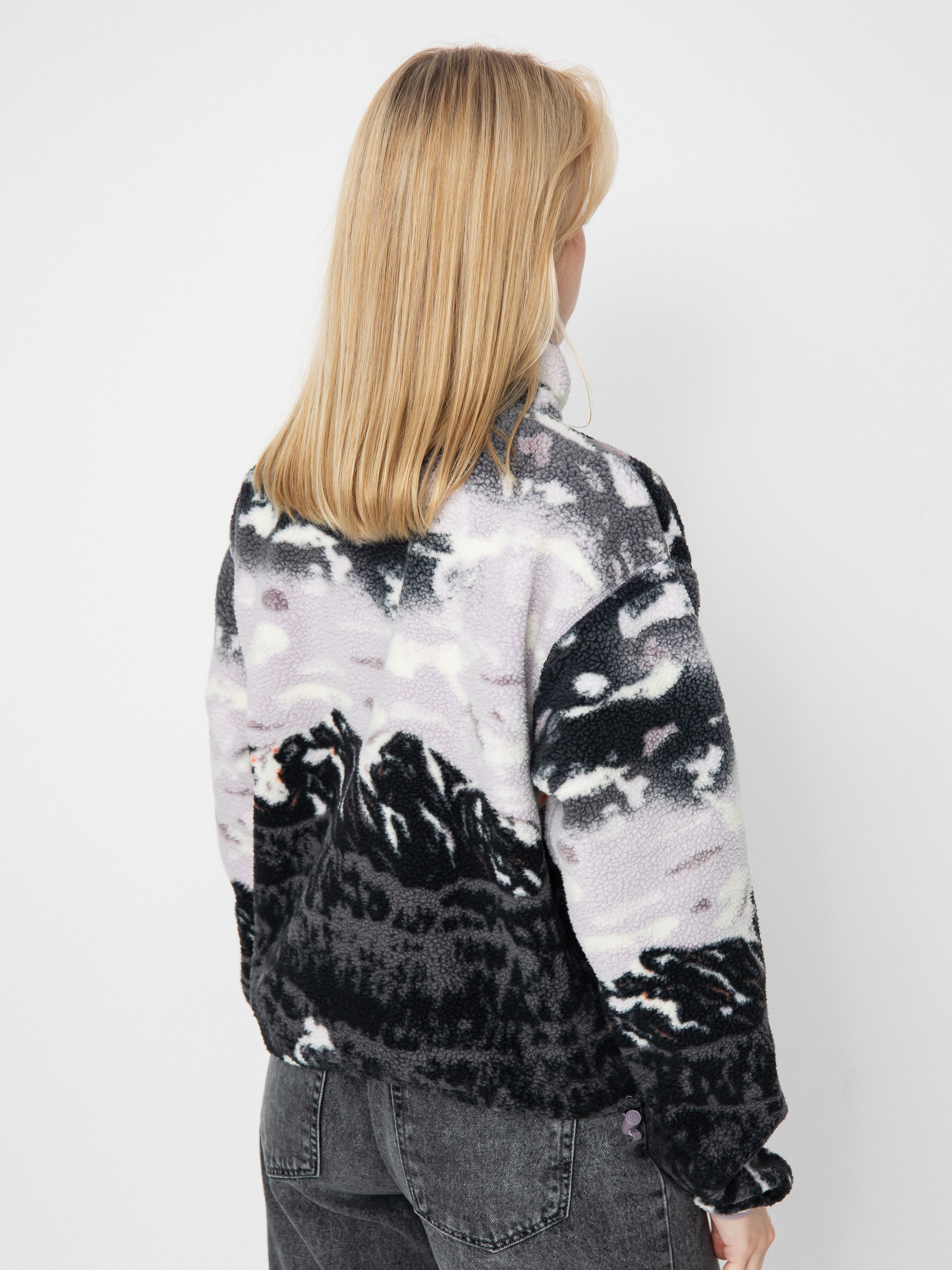 Жіночий Флісовий светр Columbia Helvetia II Printed Cropped Half Snap (shale purple sisters/shale purple)