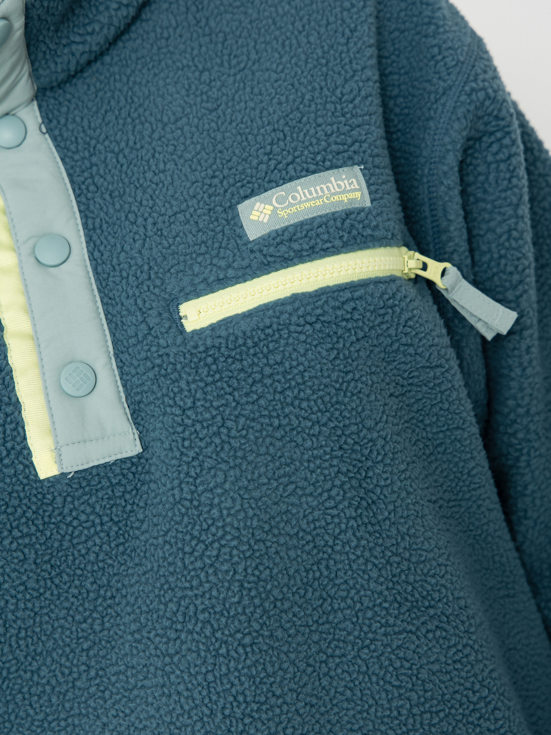 Жіночий Флісовий светр Columbia Helvetia II Cropped Half Snap (everblue/crushed blue/citron haze)