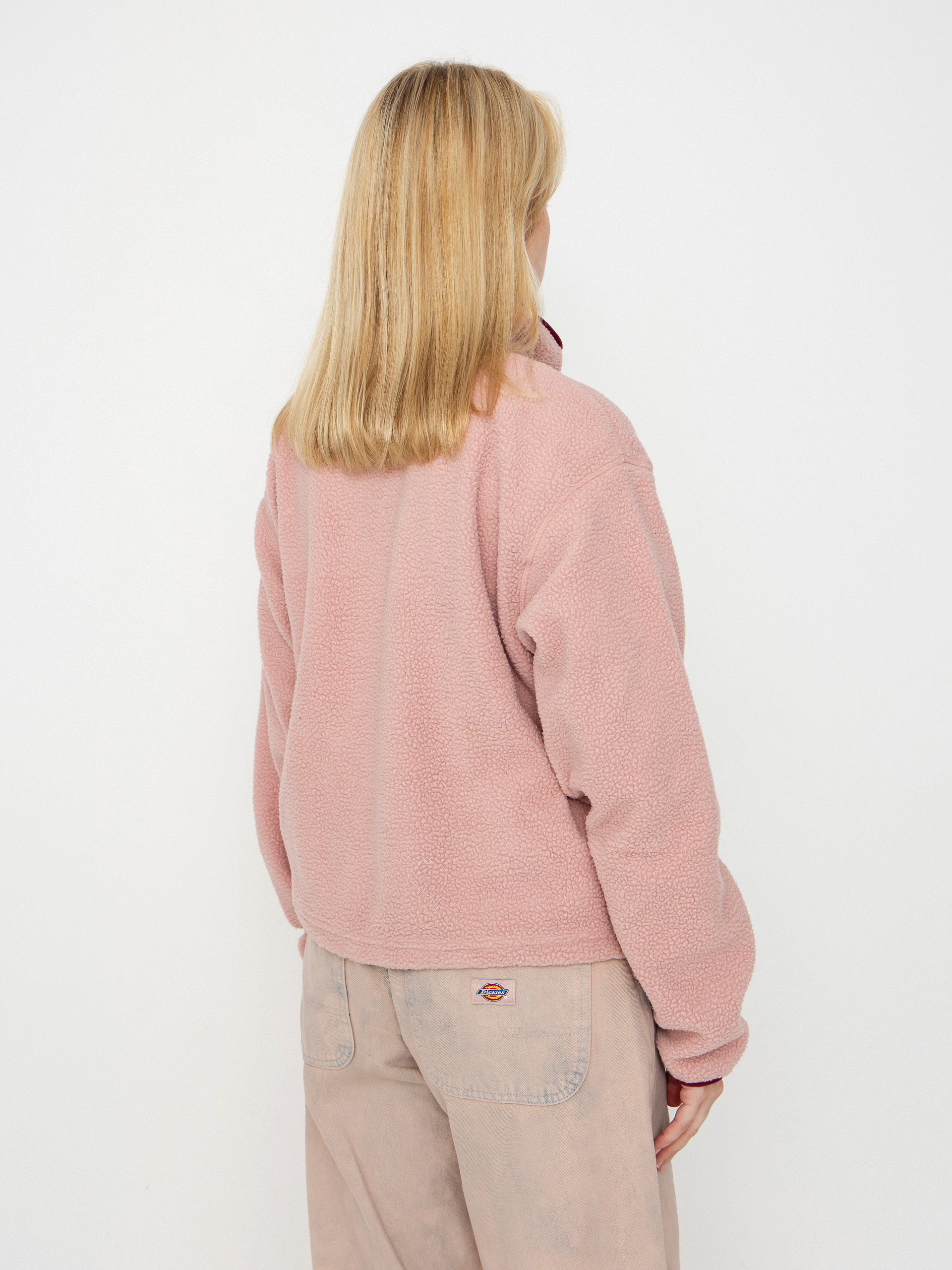 Жіночий Флісовий светр Columbia Helvetia II Cropped Half Snap (eraser pink/fig/rich wine)