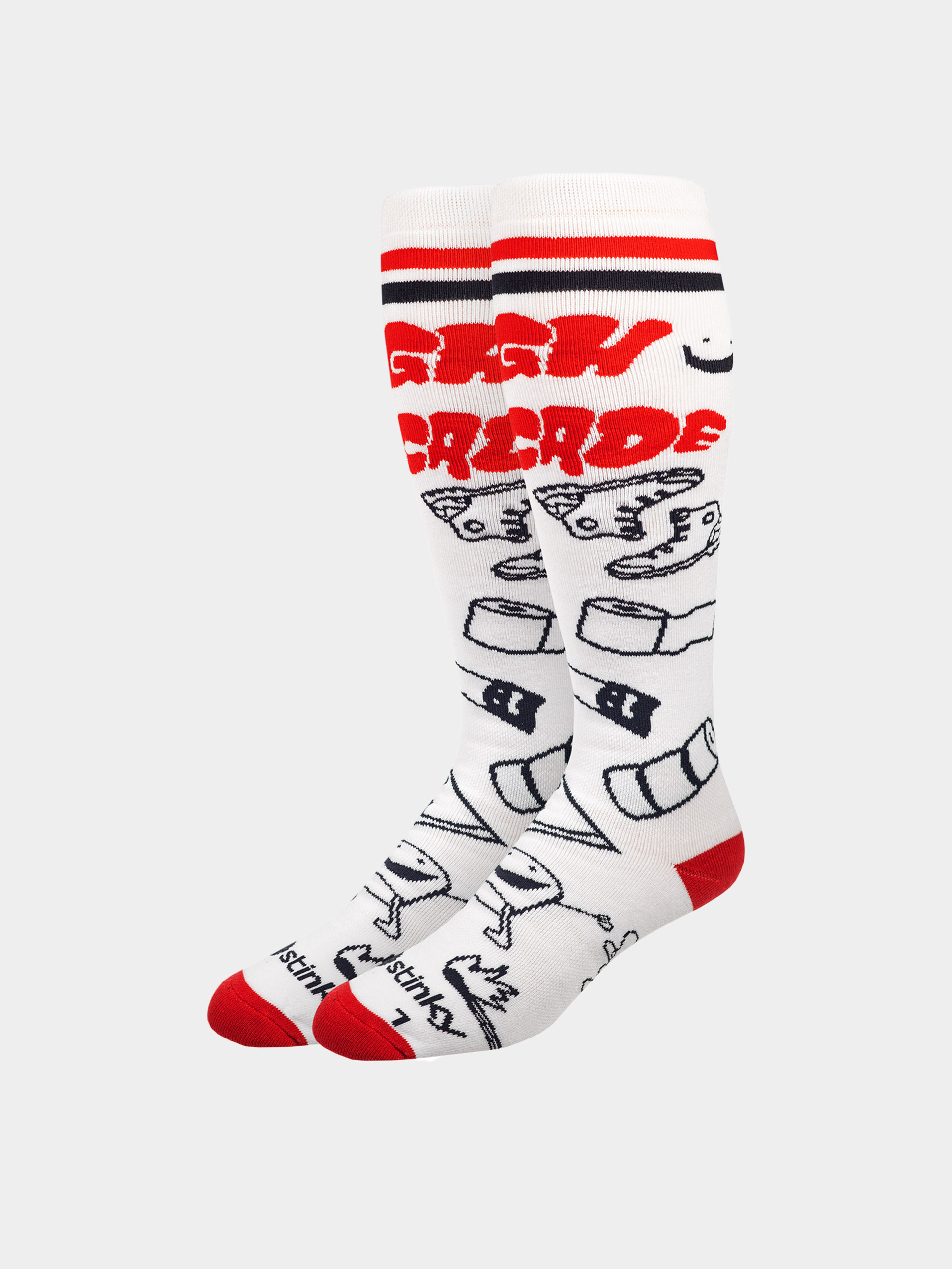 Шкарпетки Stinky Socks X Hcsc (white/red)