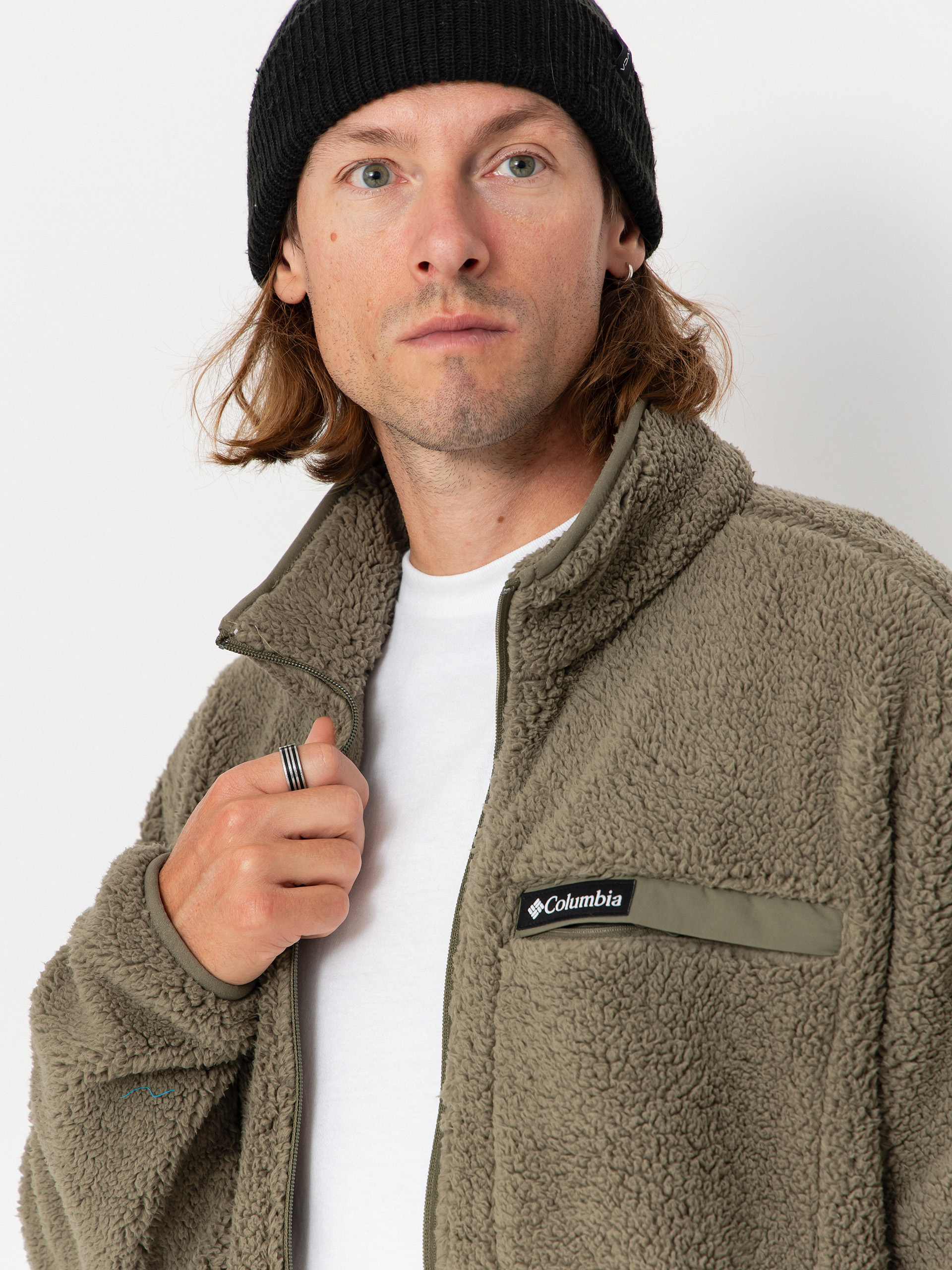 Чоловічий Флісовий светр Columbia Rugged Ridge High Pile Full Zip (stone green)