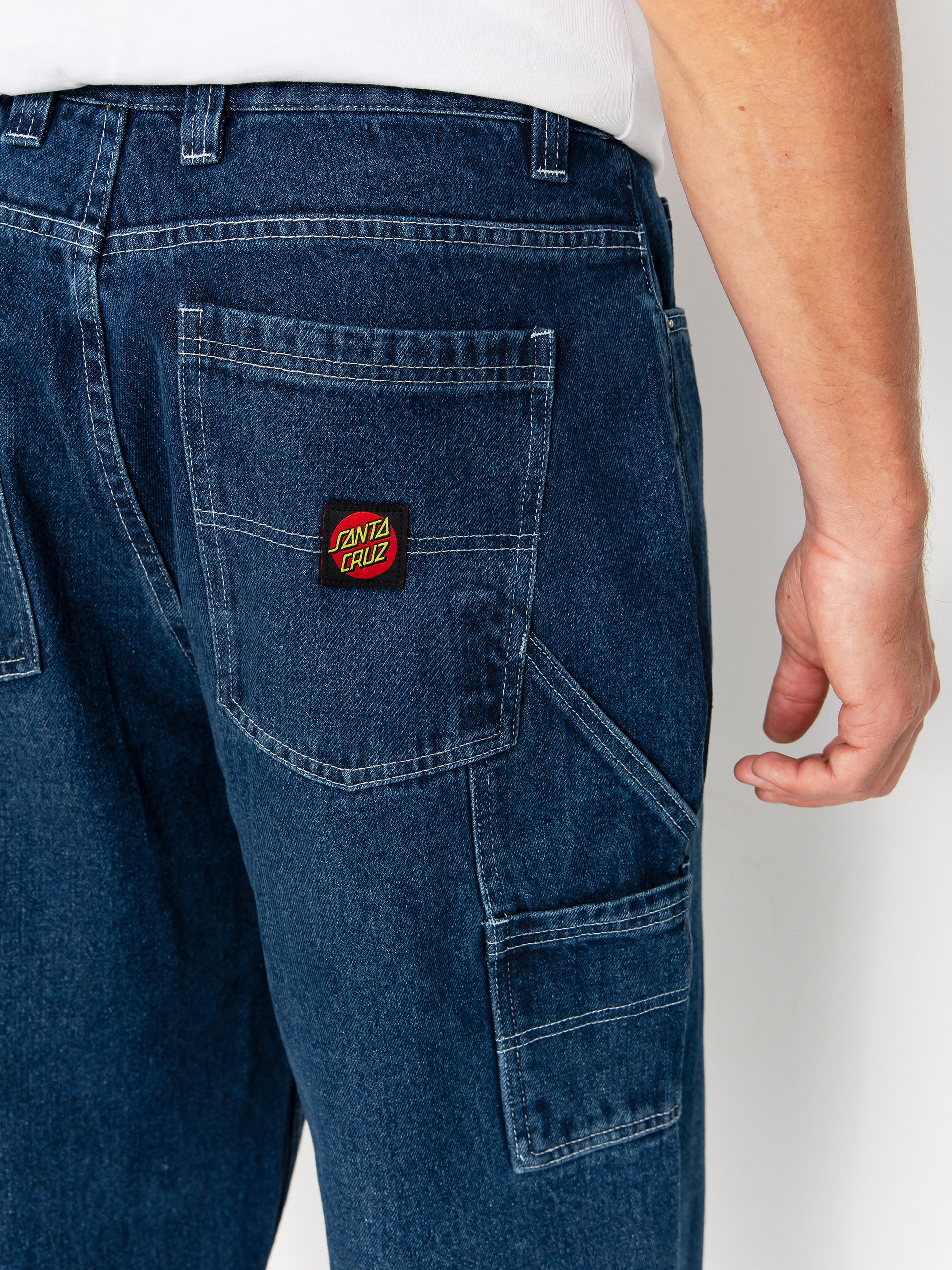 Штани Santa Cruz Carpenter (dark denim/white)