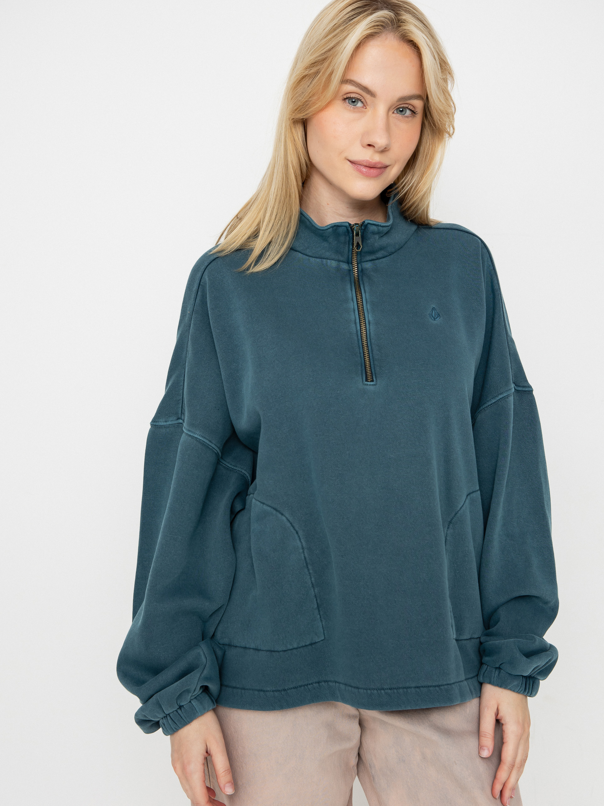 Світшот Volcom Stone Soft Quarter Zip Wmn (emerald green)