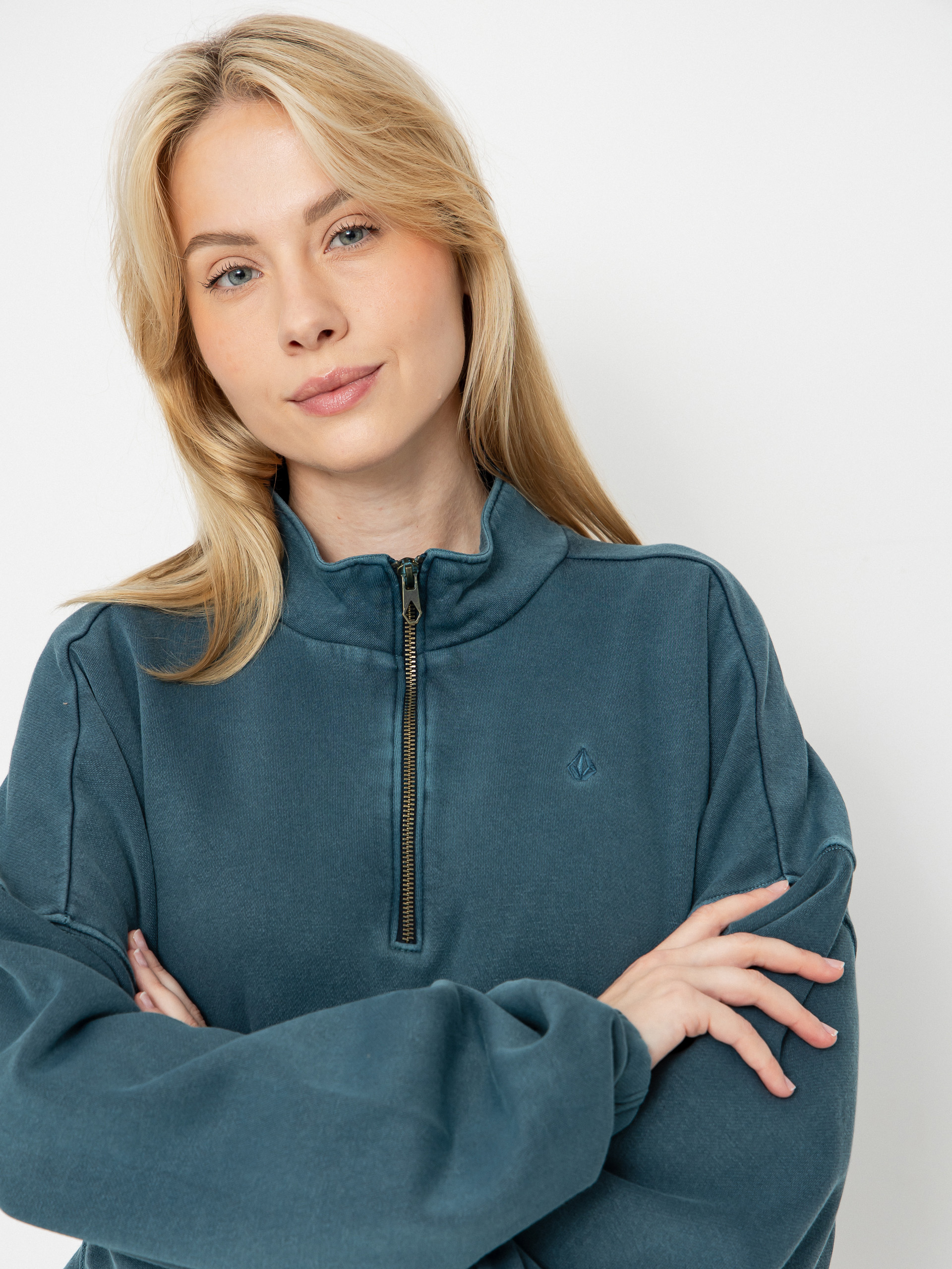 Світшот Volcom Stone Soft Quarter Zip Wmn (emerald green)