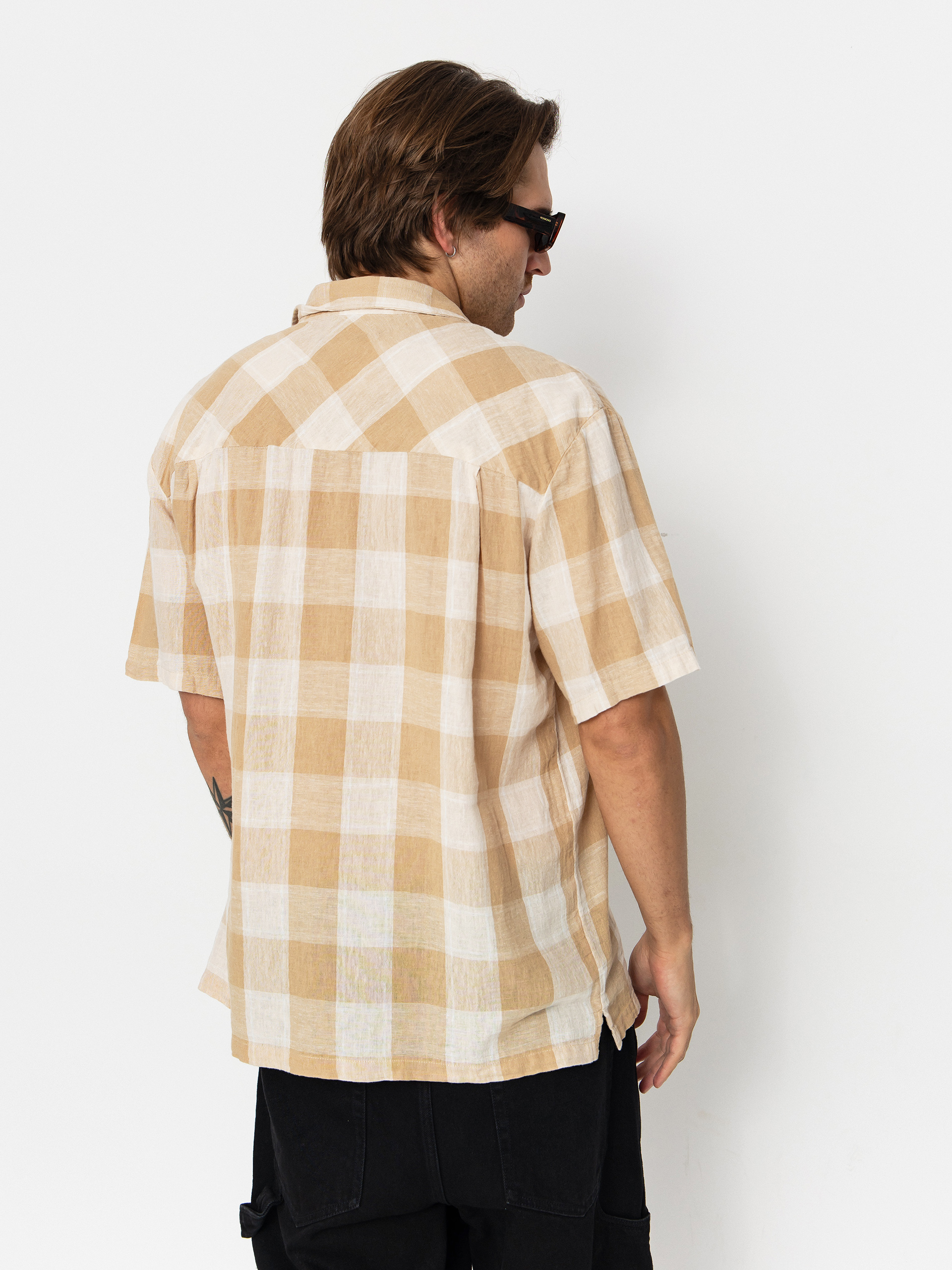 Сорочка Brixton Cru Linen Blend Wvn (off white/sand)