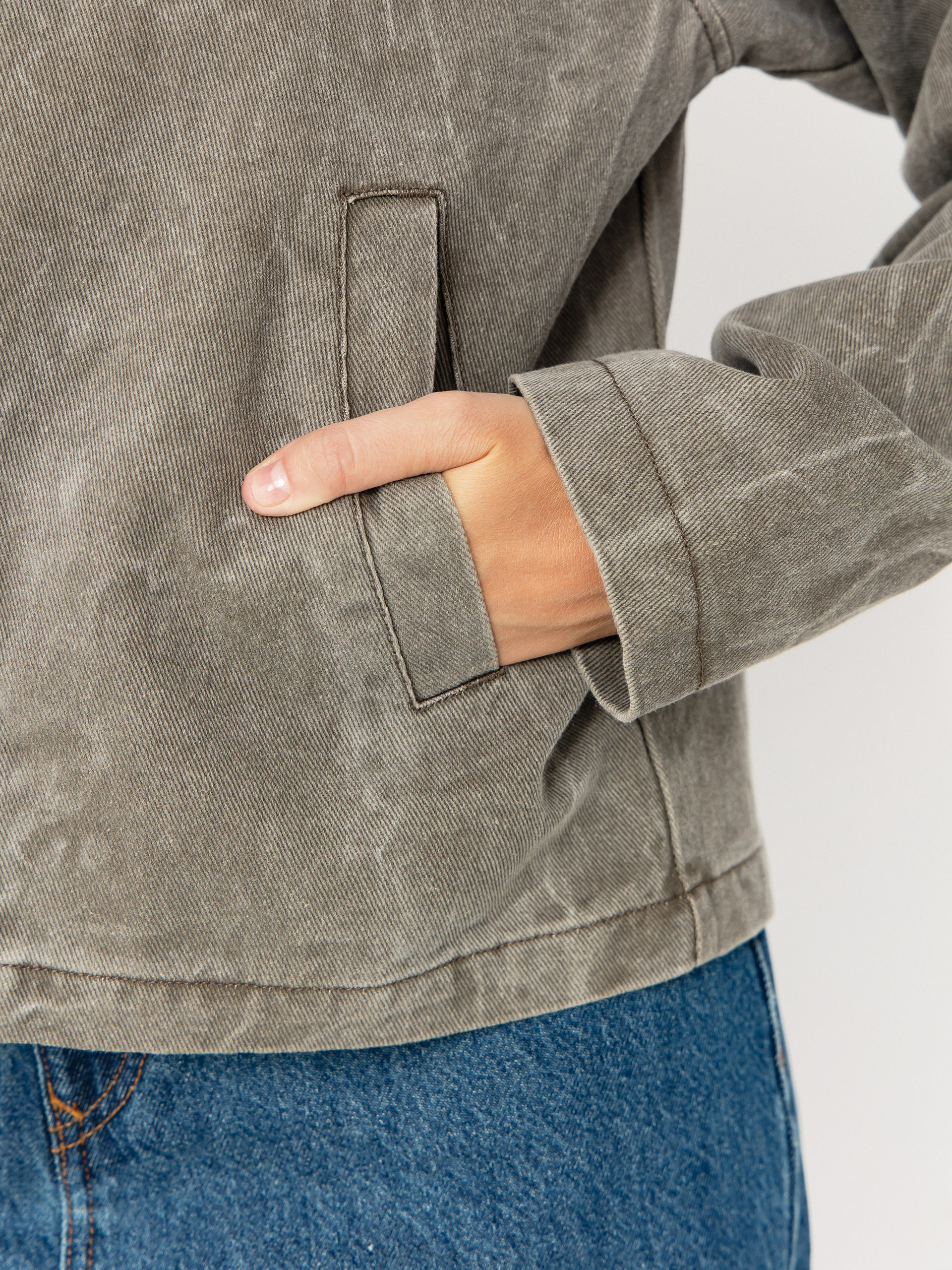 Куртка OBEY Donovan Zip Wmn (major brown wrinkle wash)