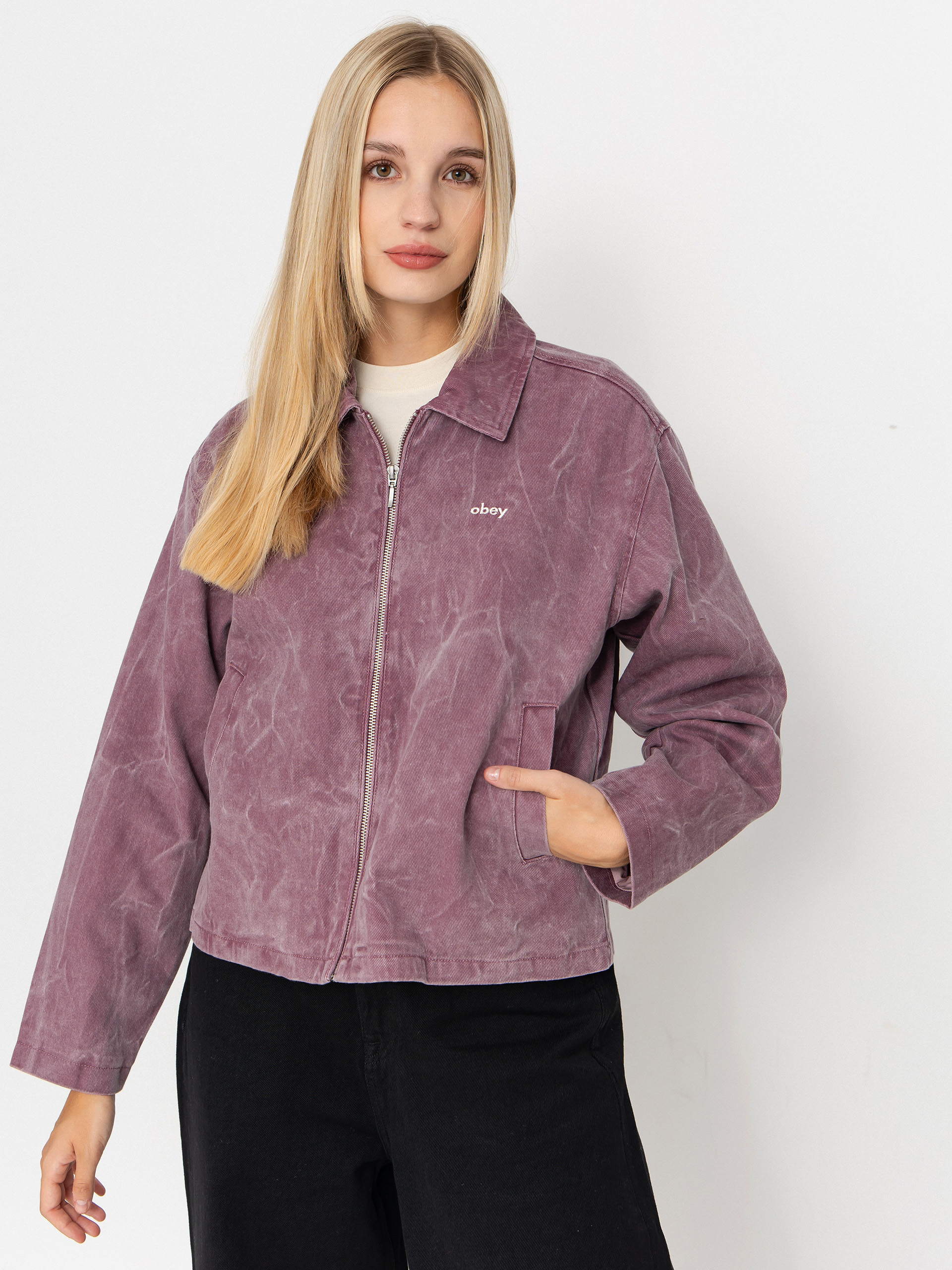 Куртка OBEY Donovan Zip Wmn (tulip wrinkle wash)