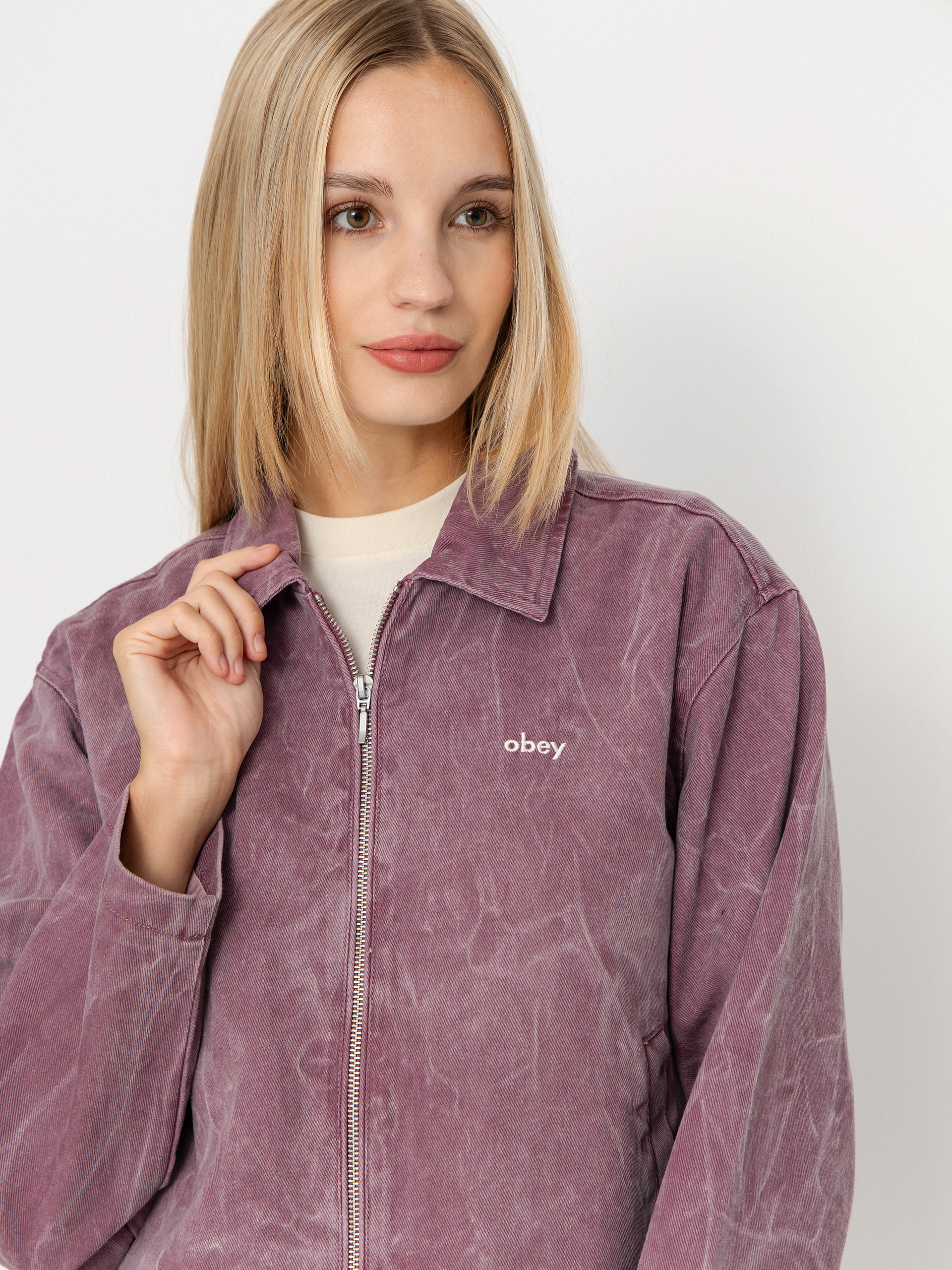 Куртка OBEY Donovan Zip Wmn (tulip wrinkle wash)