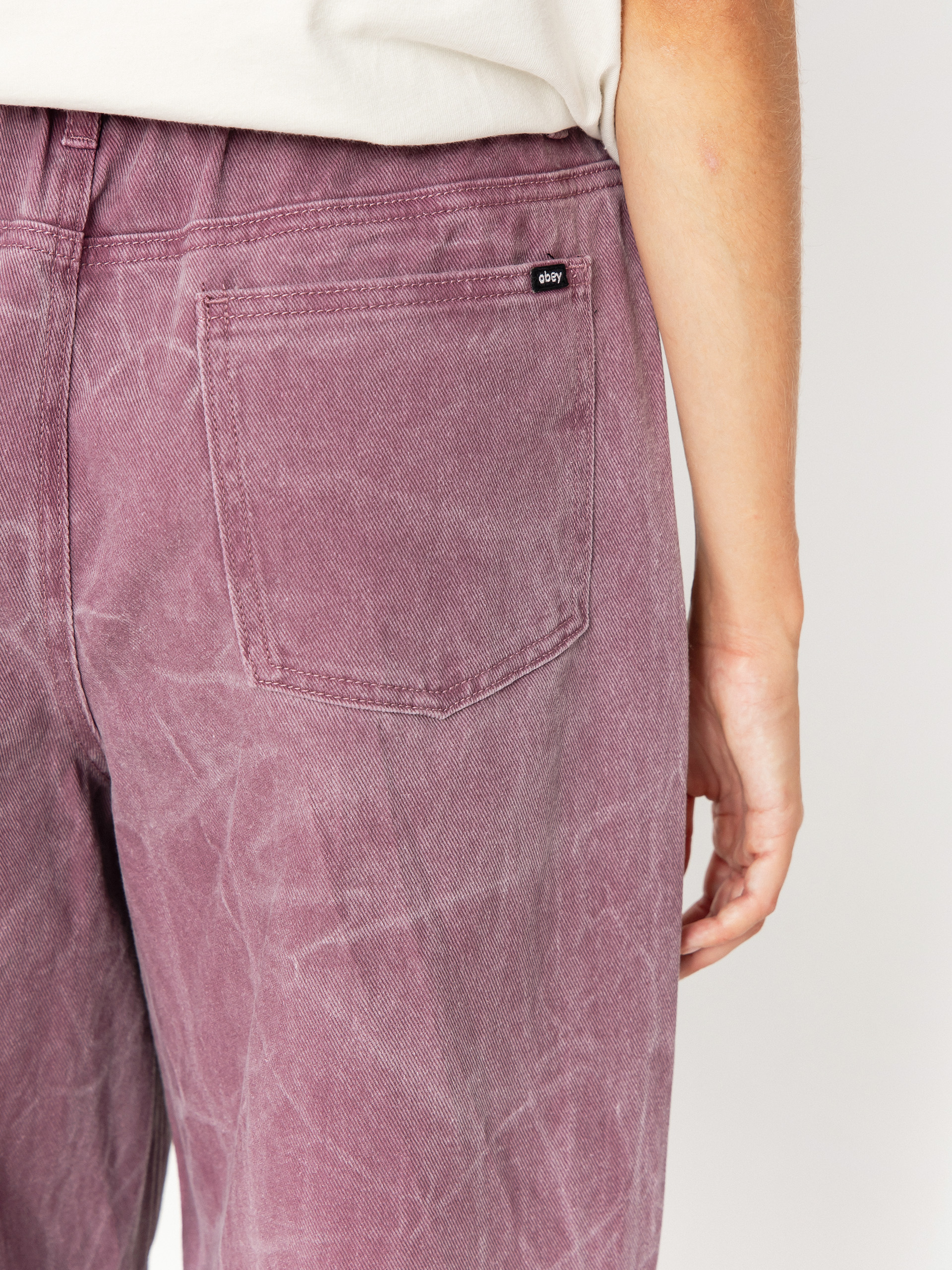 Штани OBEY Donovan 5 Pocket Wmn (tulip wrinkle wash)