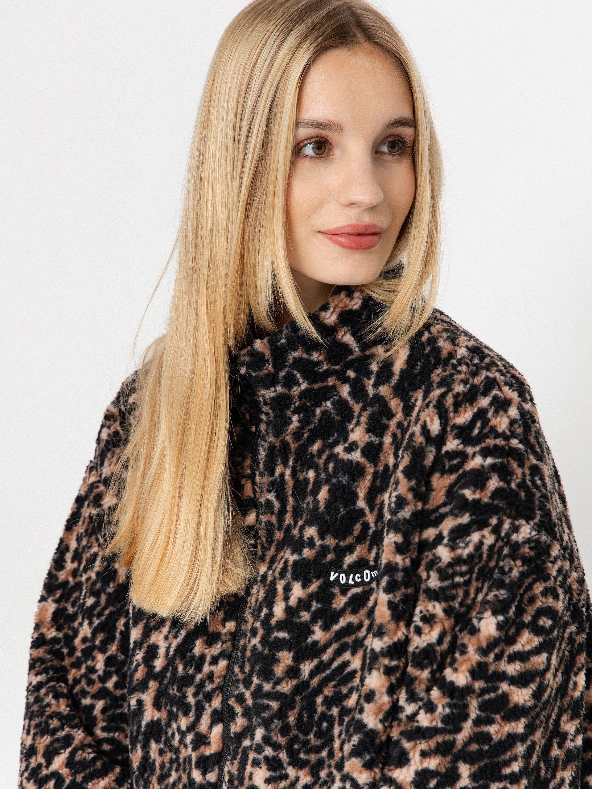Світшот Volcom Wylding Out Sherpa Wmn (animal print)