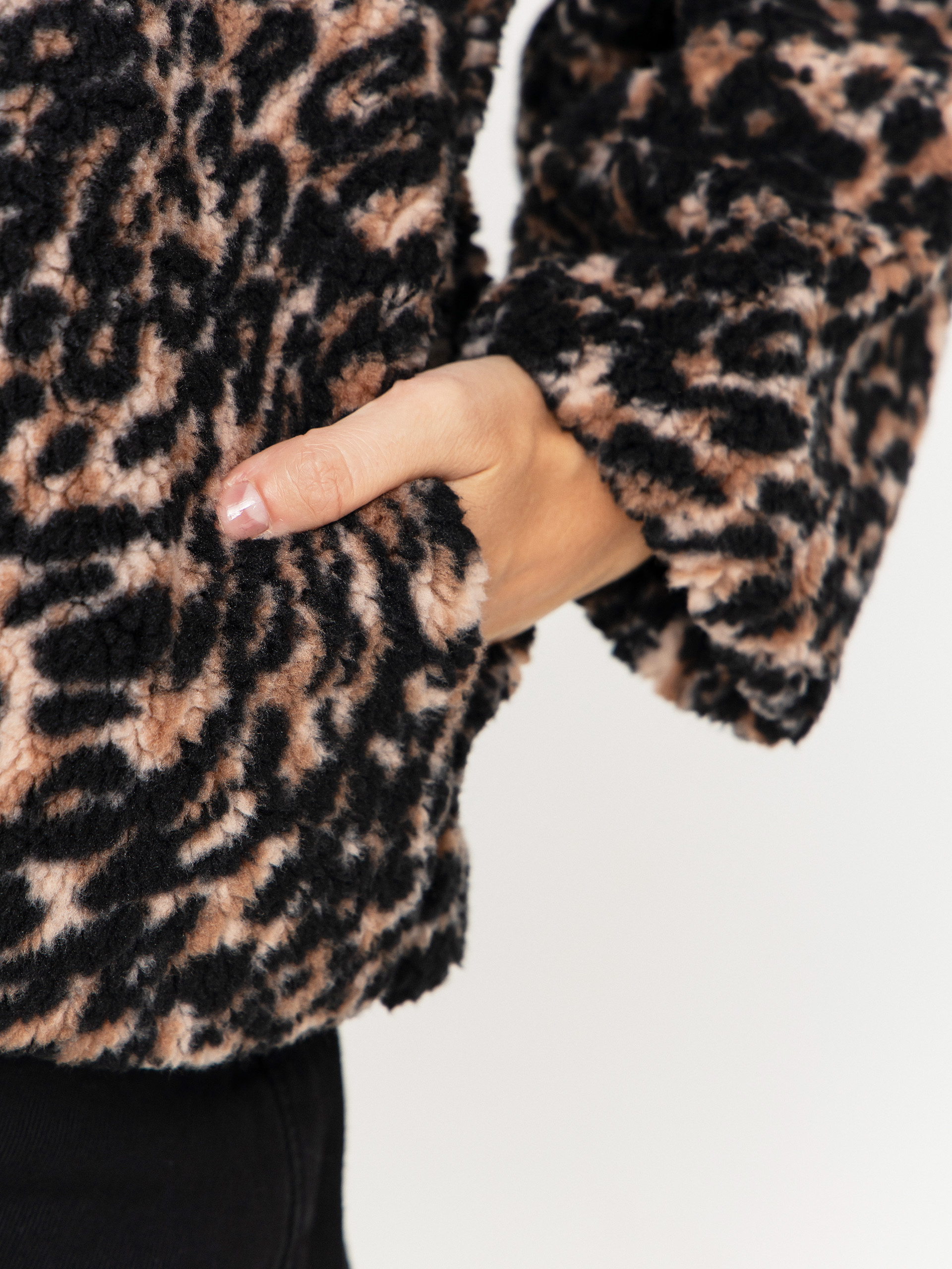 Світшот Volcom Wylding Out Sherpa Wmn (animal print)