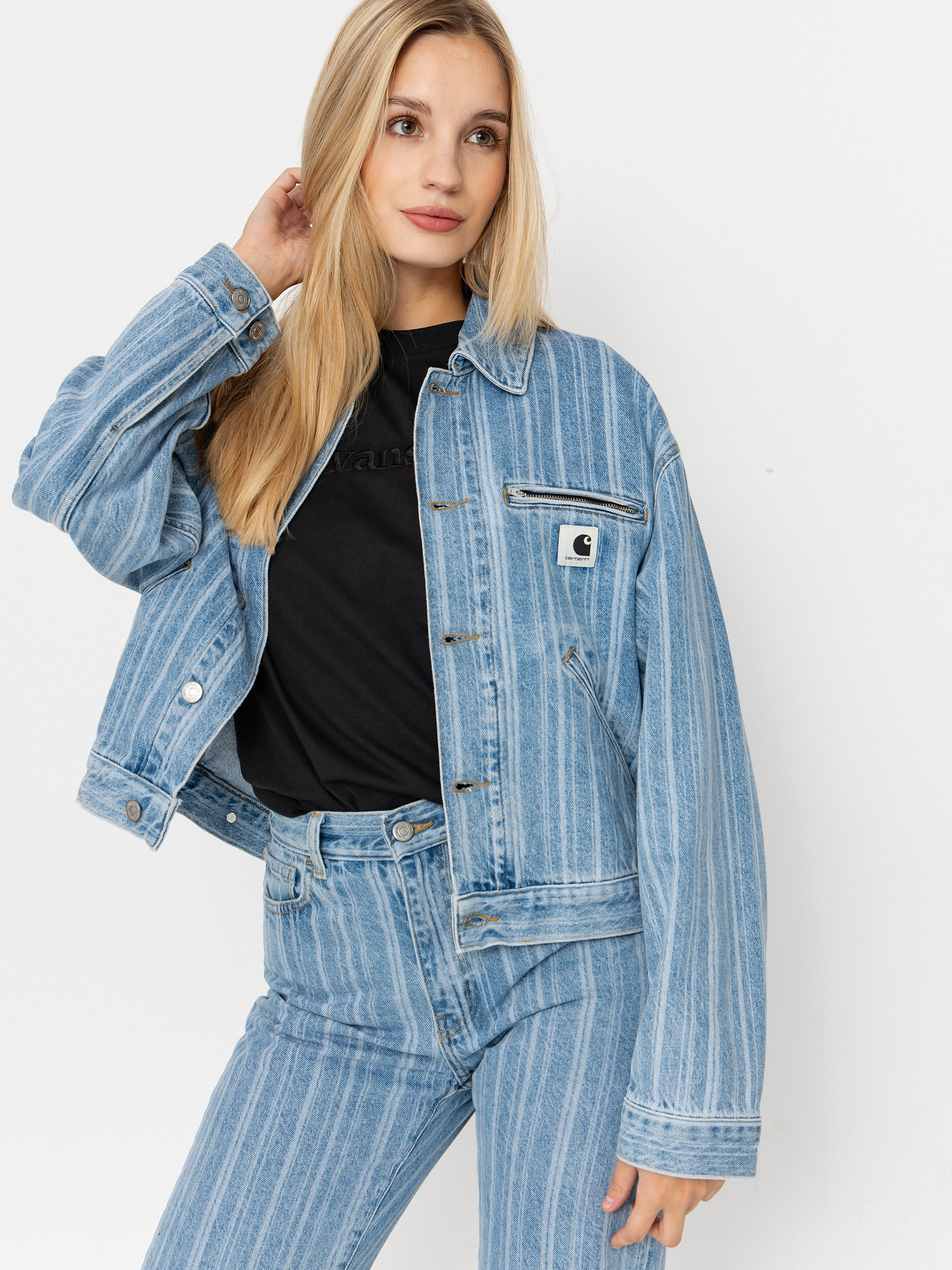 Штани Carhartt WIP Rylan Wmn (rylan stripe/blue/stone bleached)