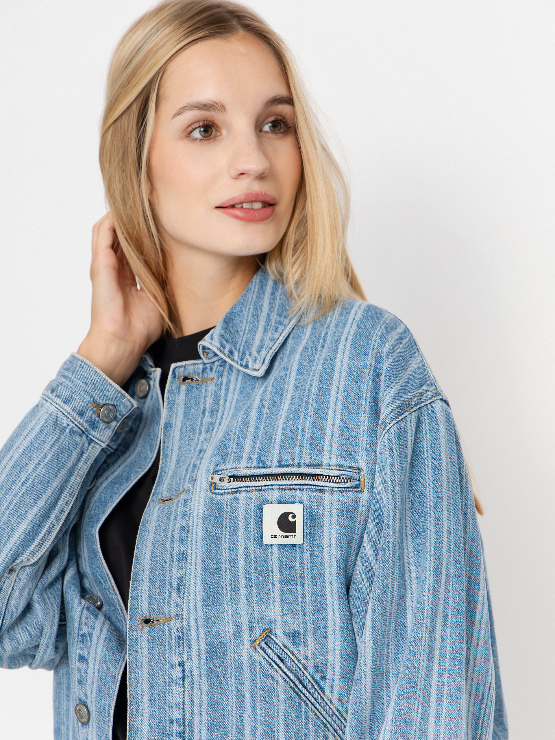 Штани Carhartt WIP Rylan Wmn (rylan stripe/blue/stone bleached)