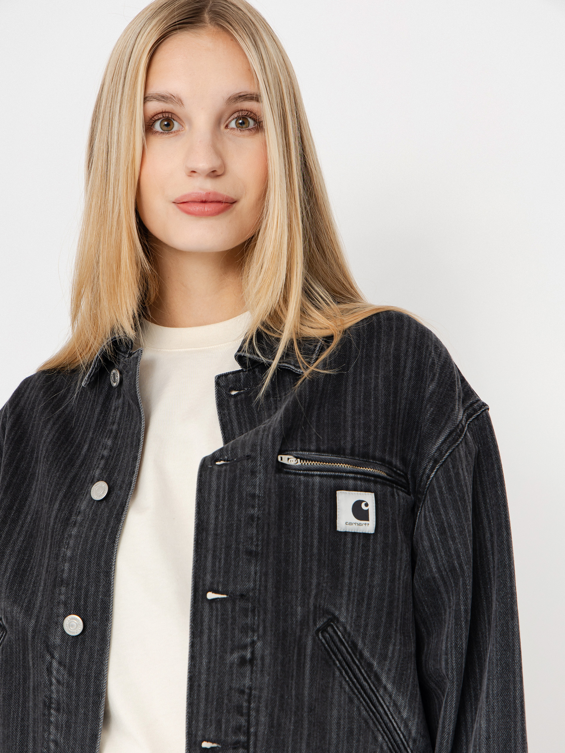 Куртка Carhartt WIP Rylan Wmn (rylan stripe/black/stone washed)