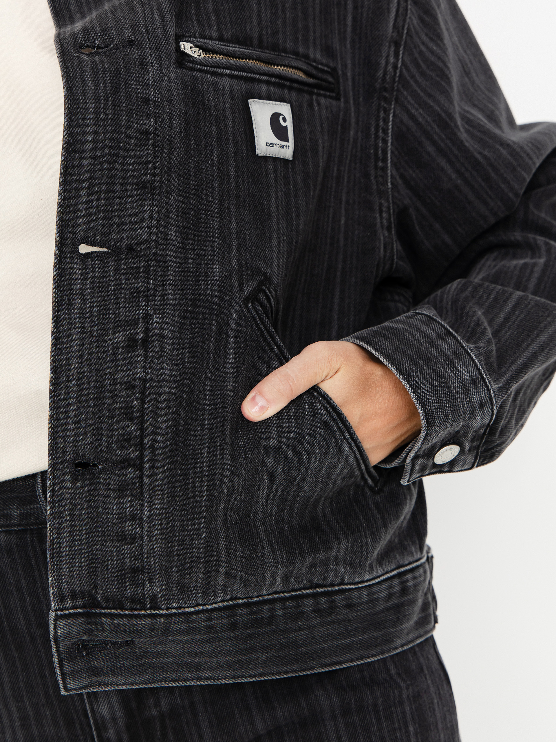 Куртка Carhartt WIP Rylan Wmn (rylan stripe/black/stone washed)