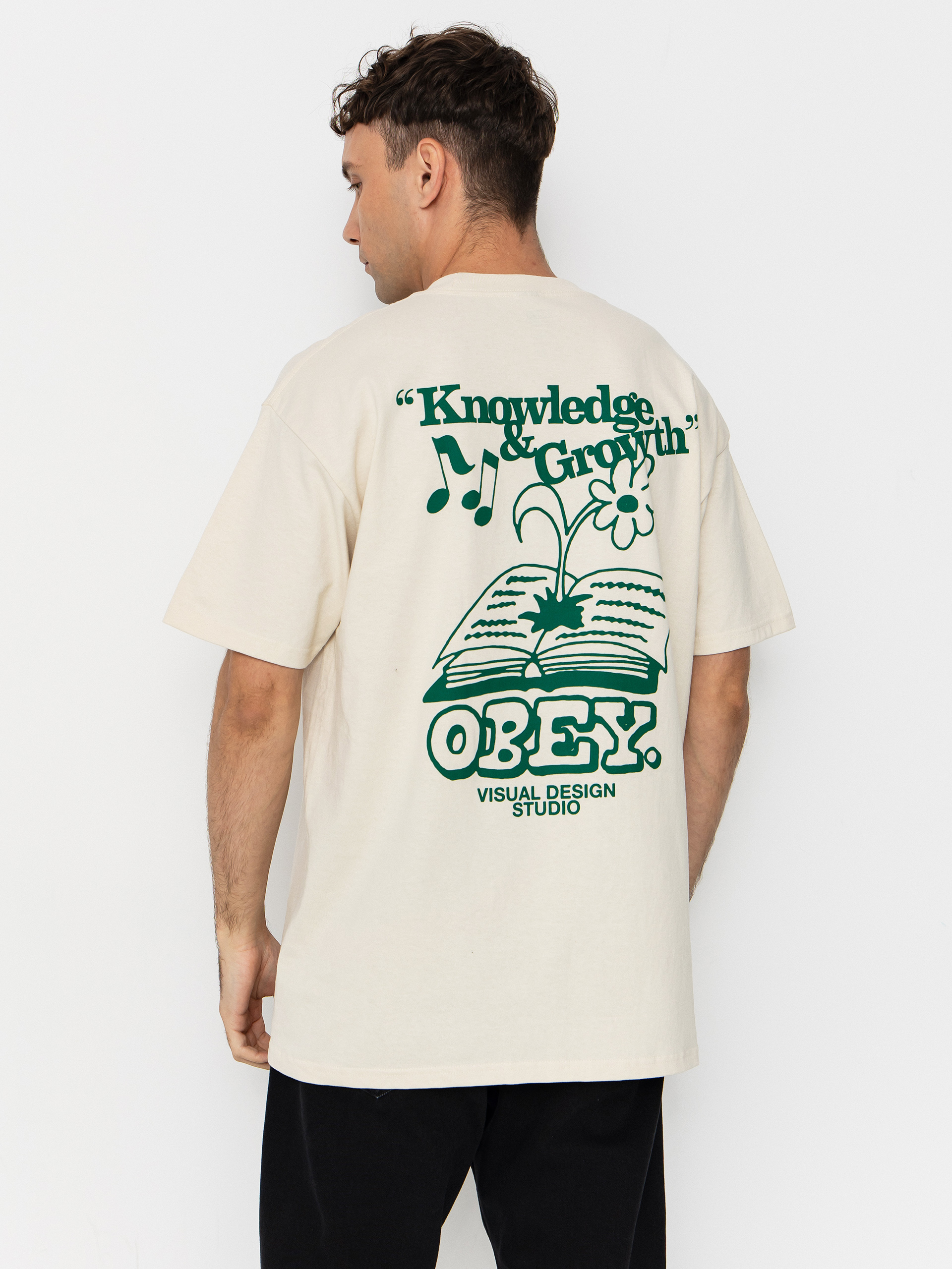 Футболка OBEY Obey Knowledge & Growth (cream)