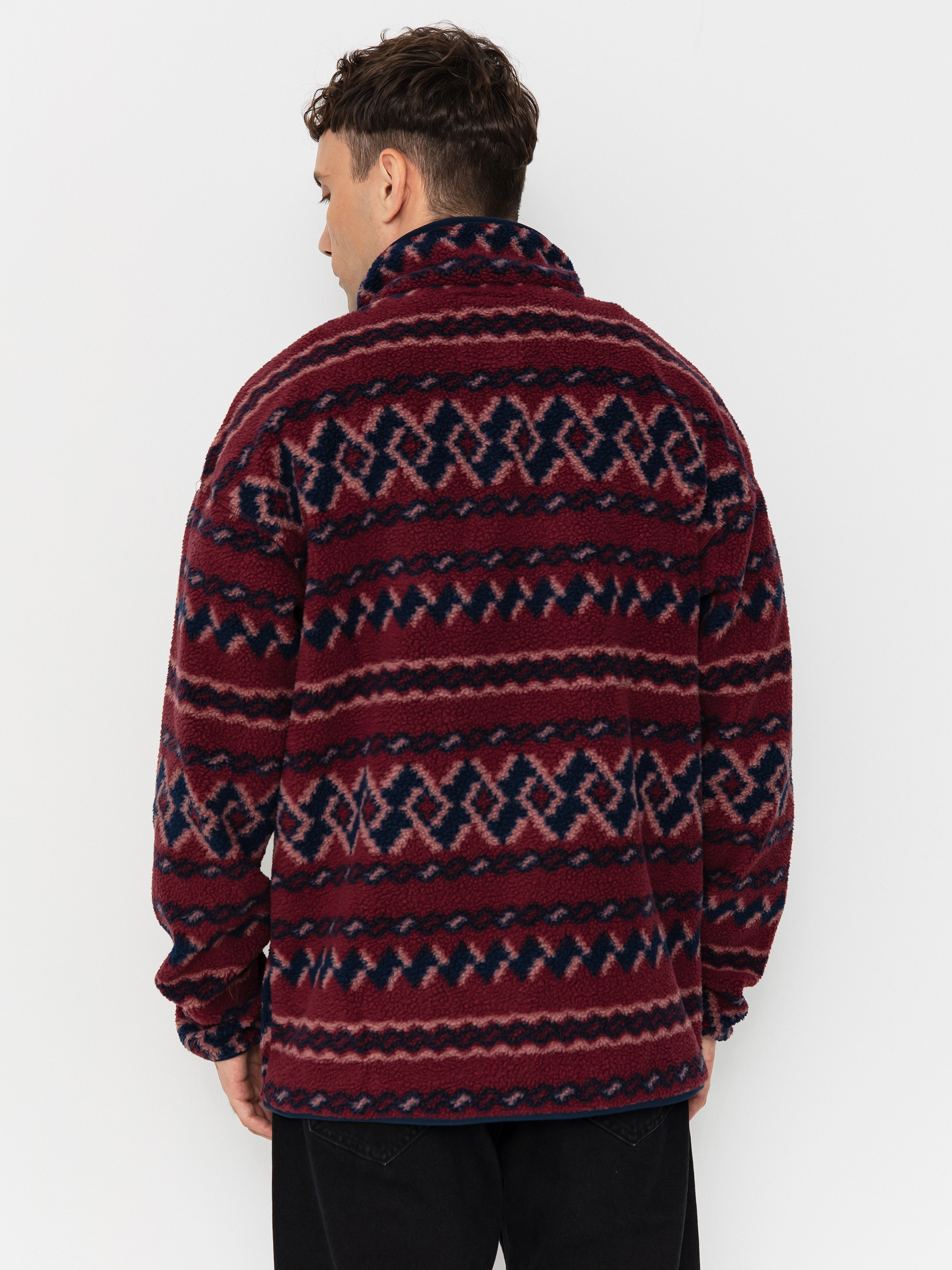 Чоловічий Флісовий светр Columbia Helvetia II Printed Half Snap (rich wine knitknot)