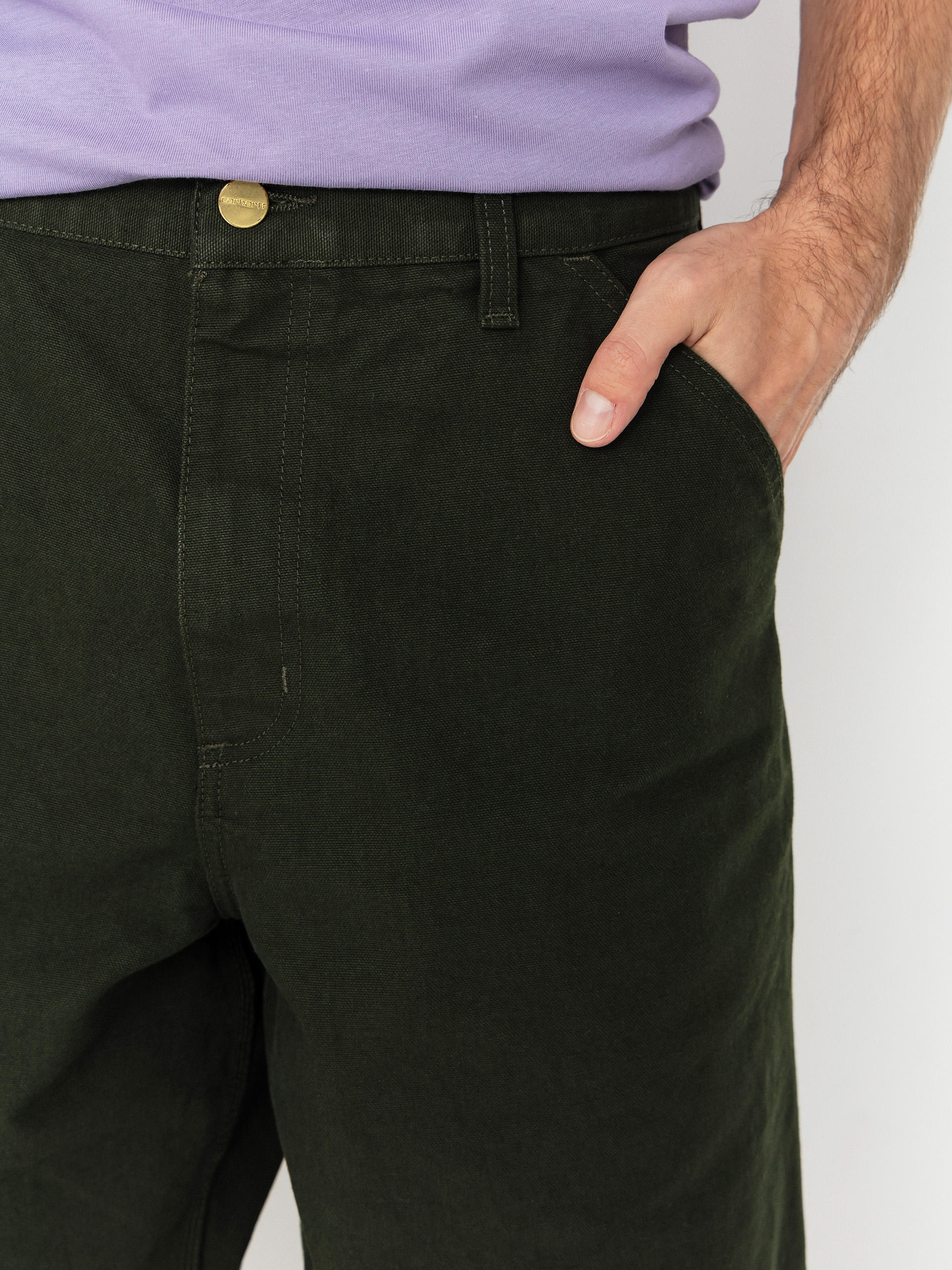 Штани Carhartt WIP Single Knee (olive/rinsed)
